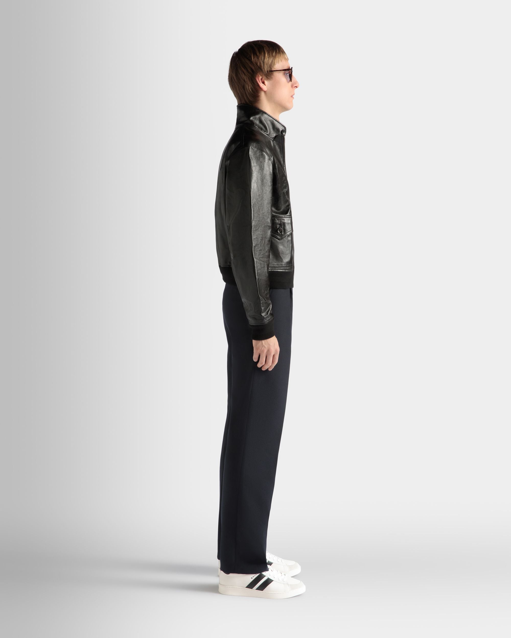 Blouson in Black Leather - Men's - Bally - 05