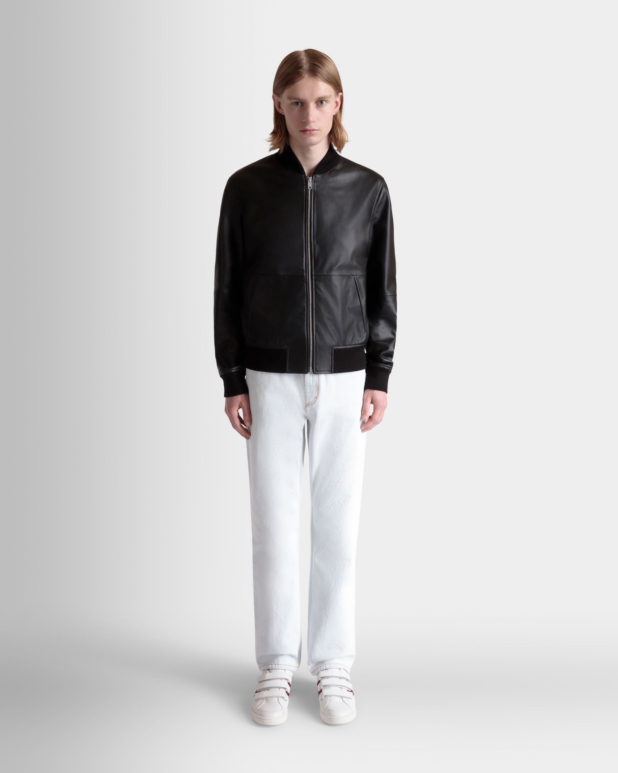 Bomber in Black Leather - Men's - Bally - 02
