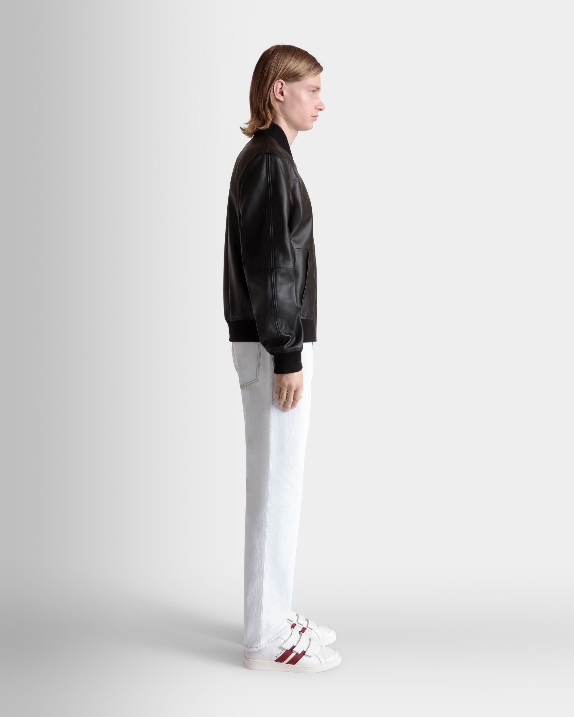 Bomber in Black Leather - Men's - Bally - 05