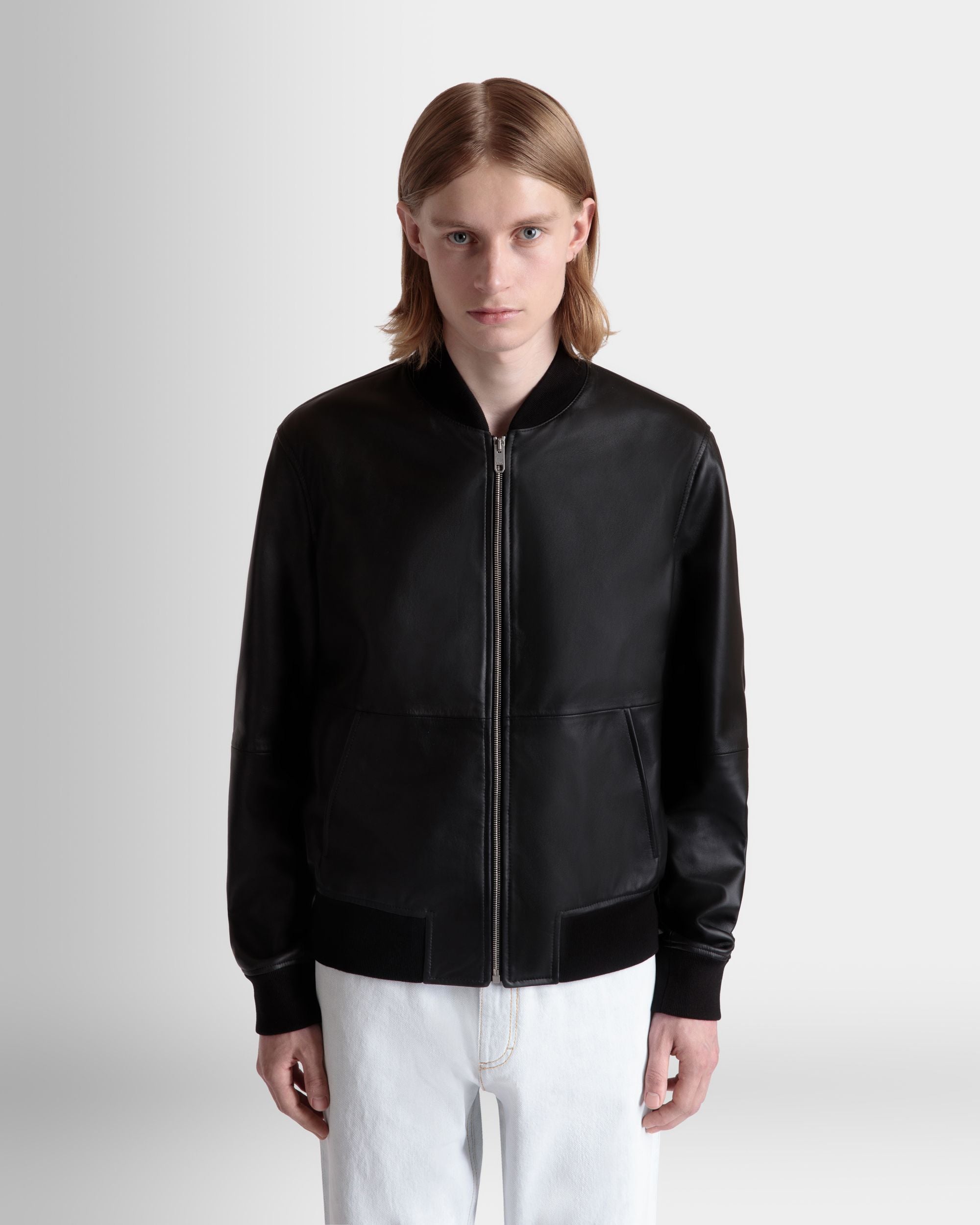 Bomber in Black Leather - Men's - Bally - 08