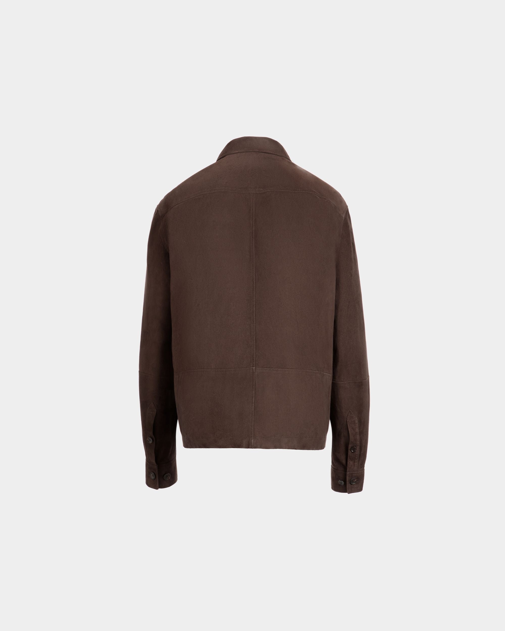 Safari-Jacke Aus Veloursleder In Ebenholz - Uomo - Bally - 07