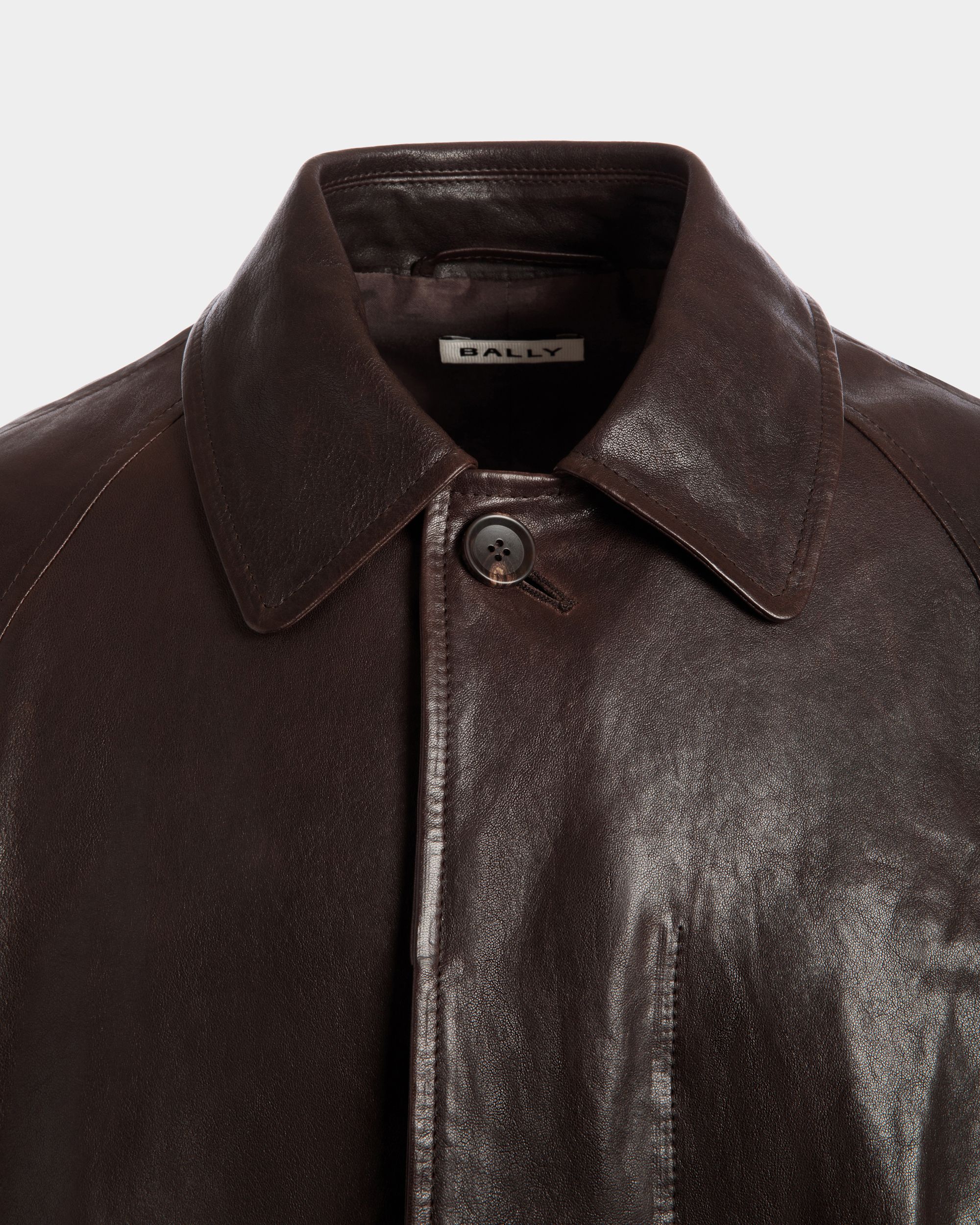 Mantel Aus Leder In Braun - Herren - Bally - 04