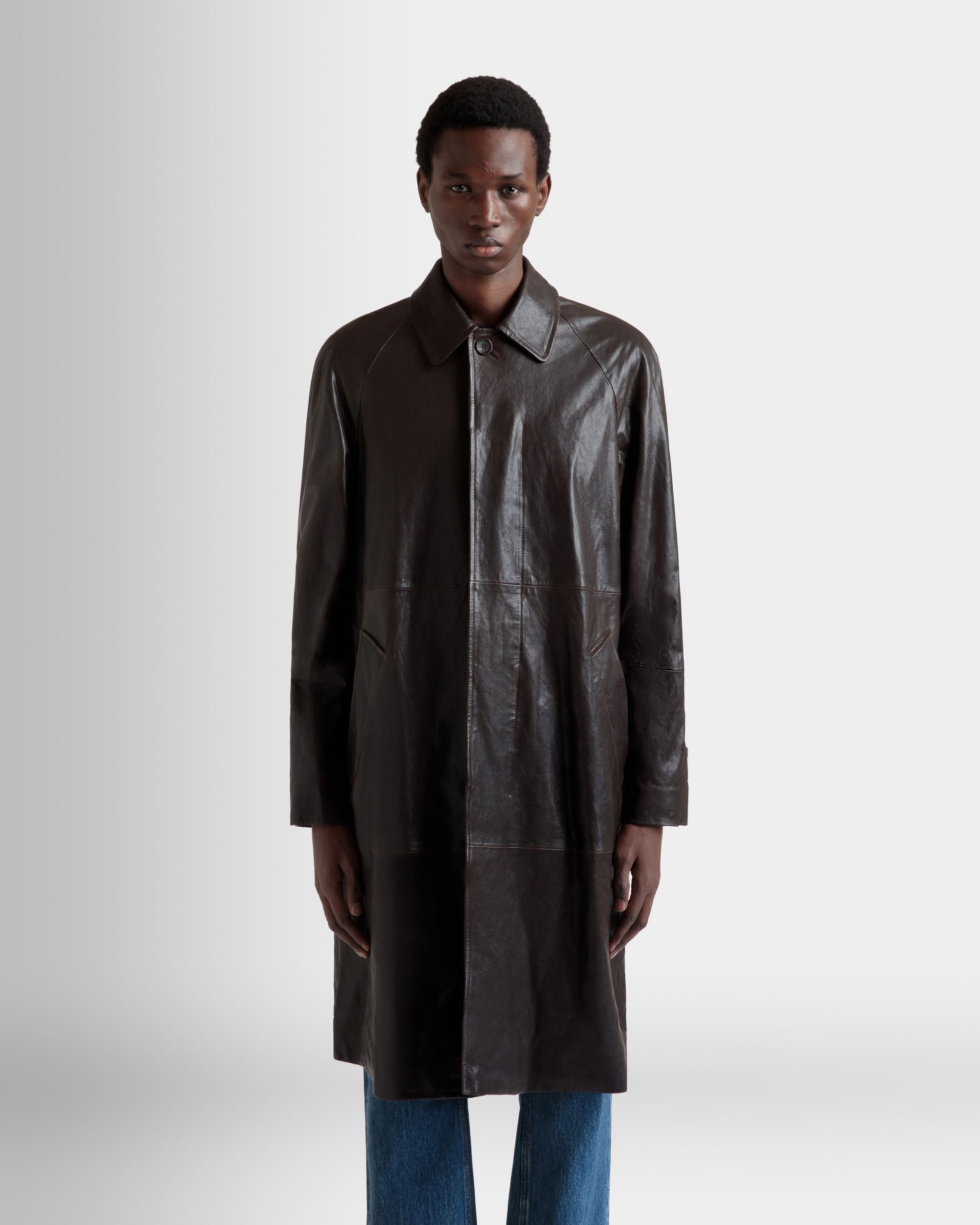 Cappotto In Pelle Marrone - Uomo - Bally - 07