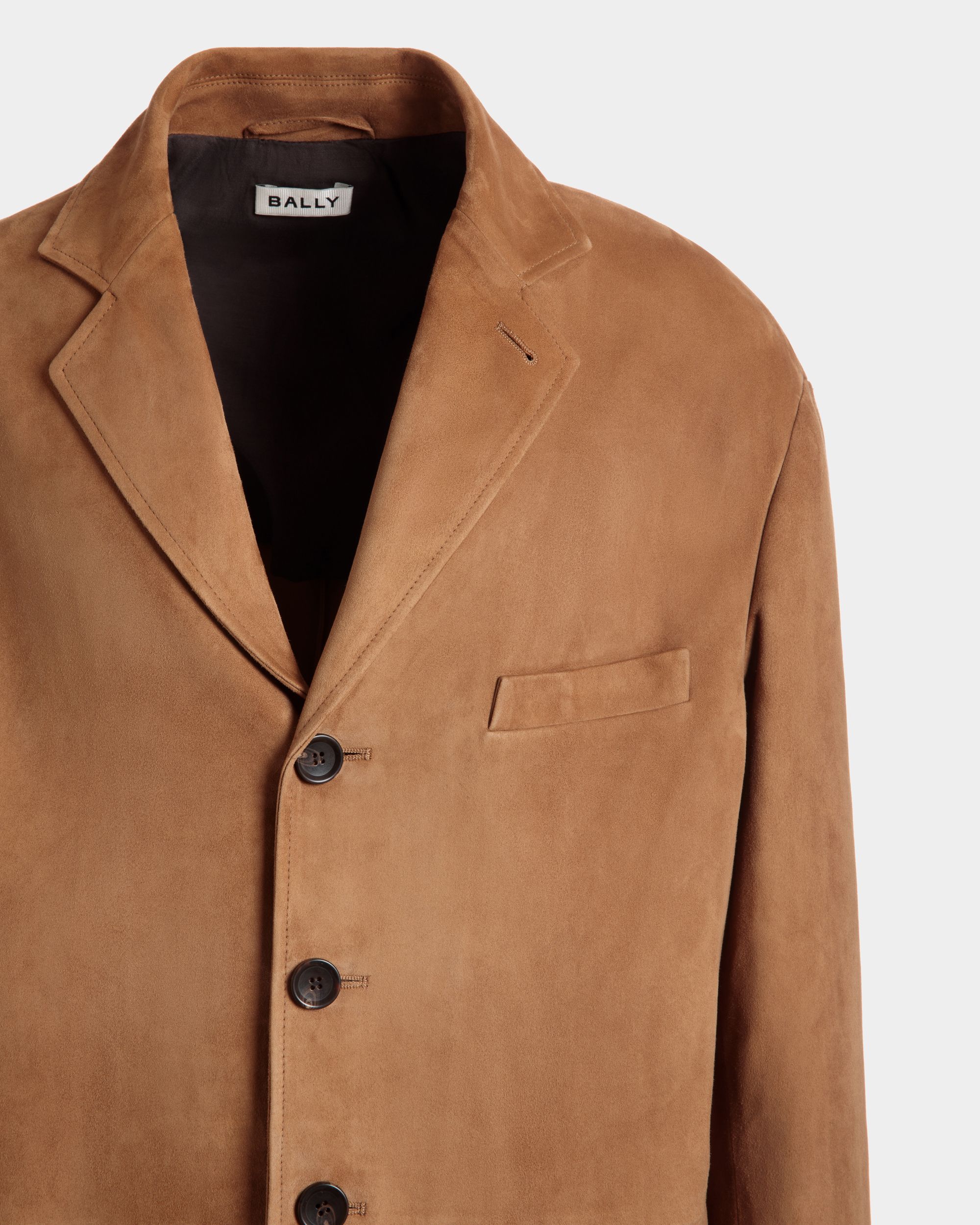 Blazer Aus Braunem Veloursleder - Uomo - Bally - 02