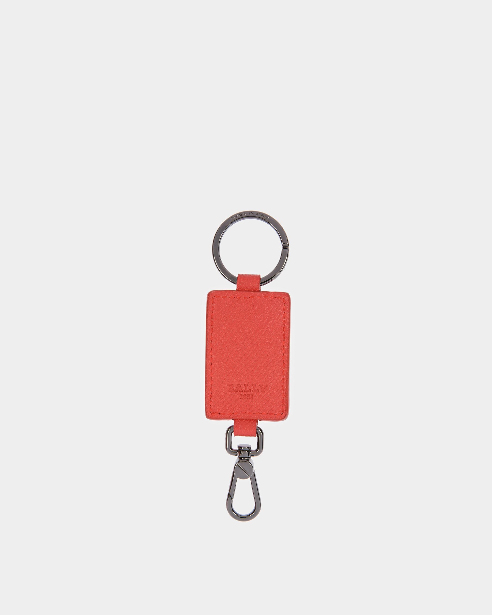 Bhary Porte-clés En Cuir Orange Avec Détail De B-Chain - Homme - Bally - 02