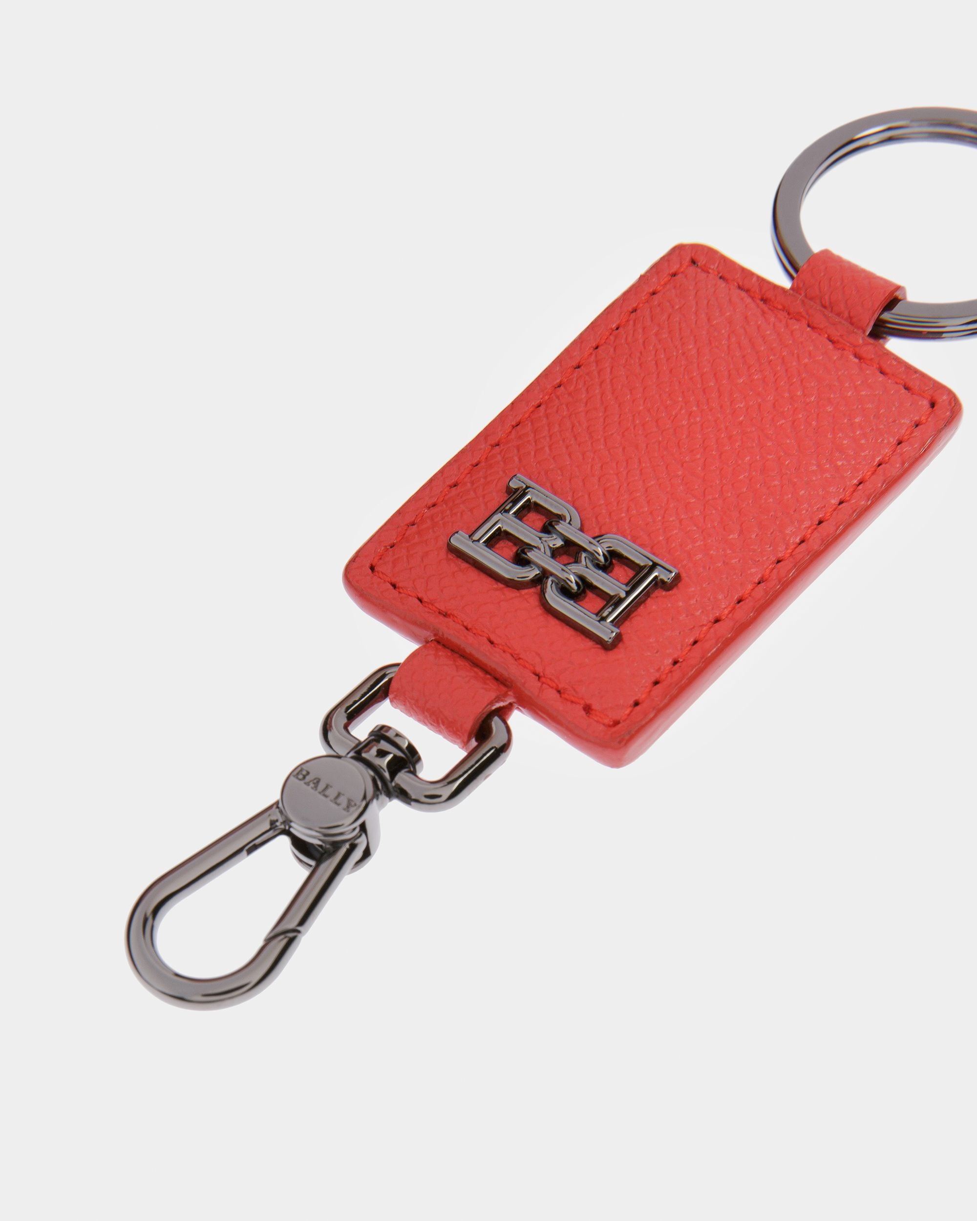 Bhary Porte-clés En Cuir Orange Avec Détail De B-Chain - Homme - Bally - 03