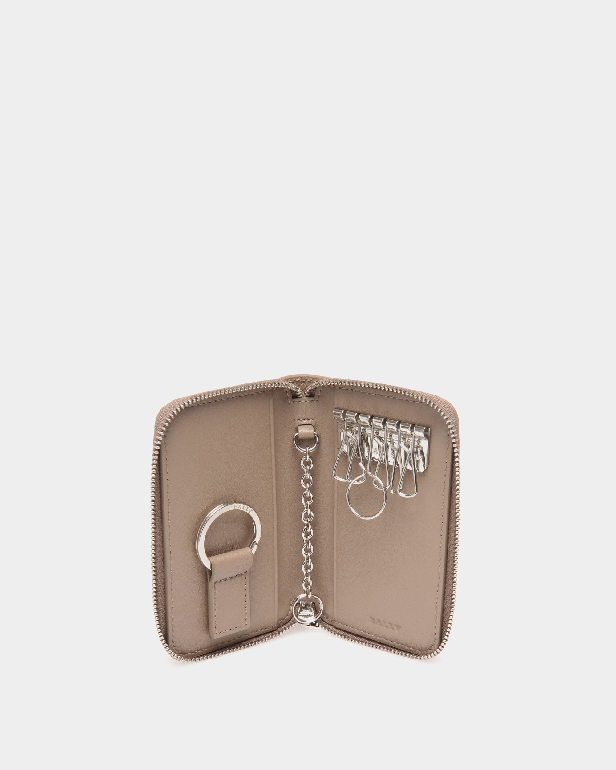 Keychains In Grey Leather - Men's - Bally - 03