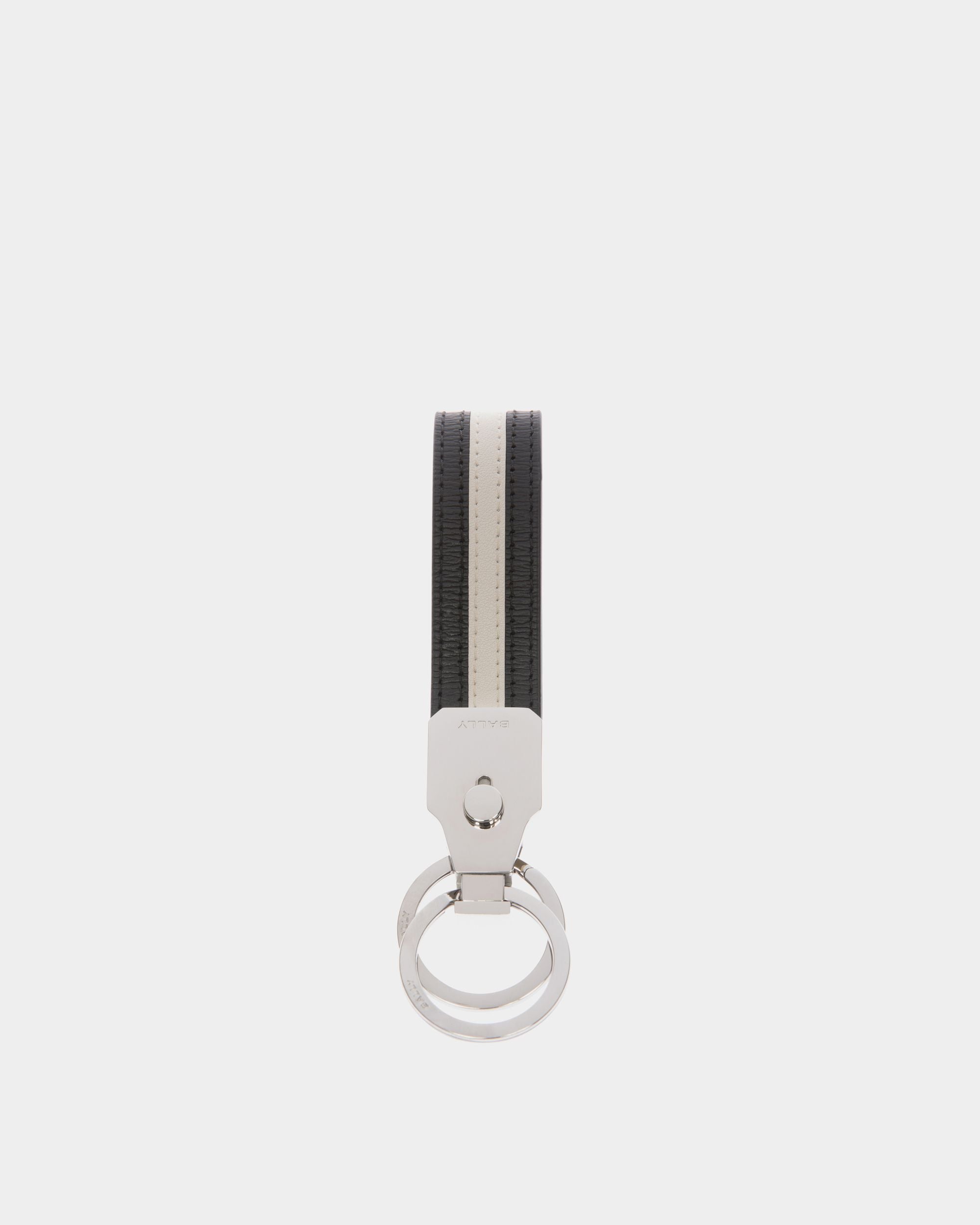 Ribbon Schlüsselanhänger Aus Schwarzem Leder - Homme - Bally - 02