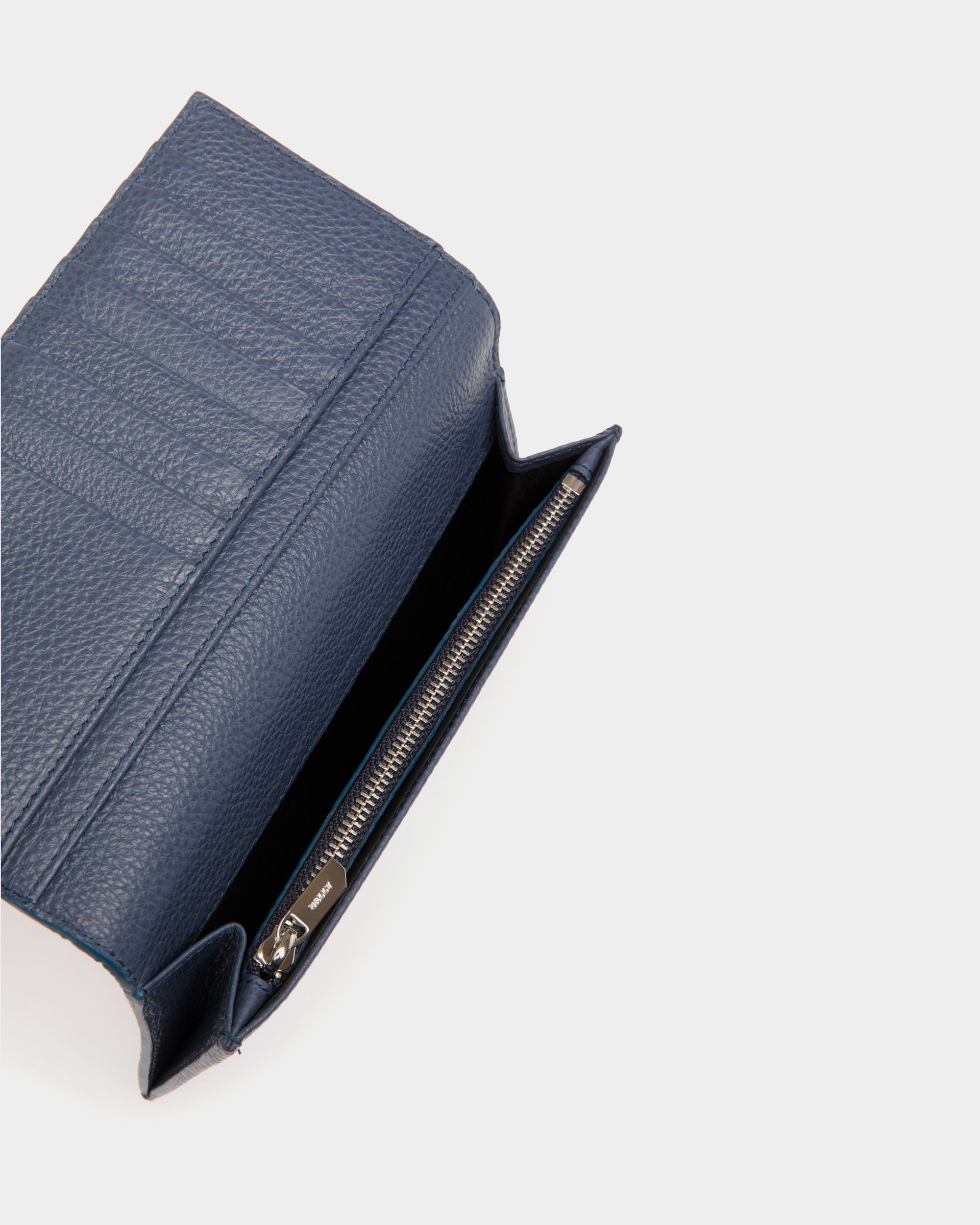Long Wallets In Blue Leather - Men's - Bally - 03