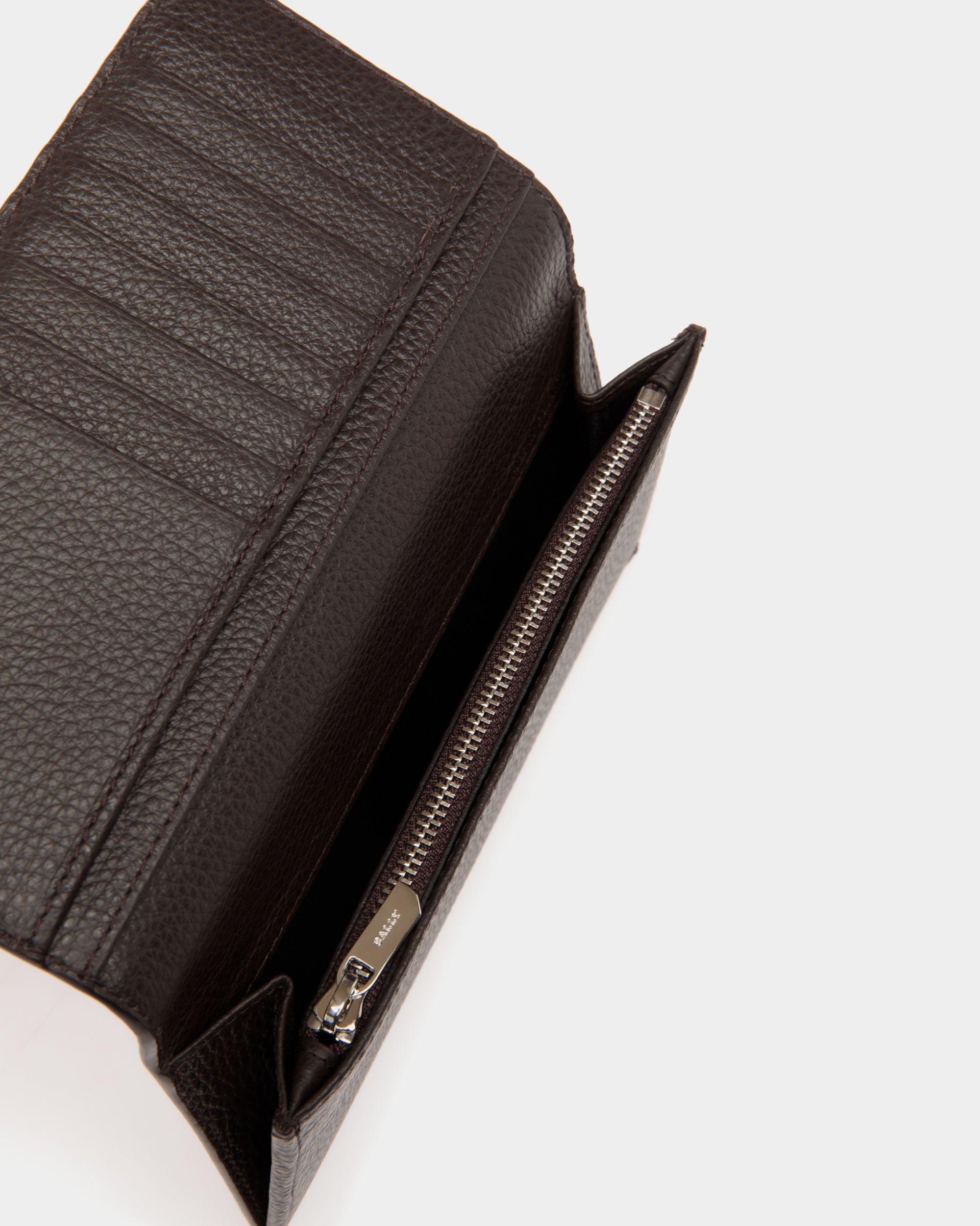 Continental Wallet in Brown Embossed Leather - Men's - Bally - 04