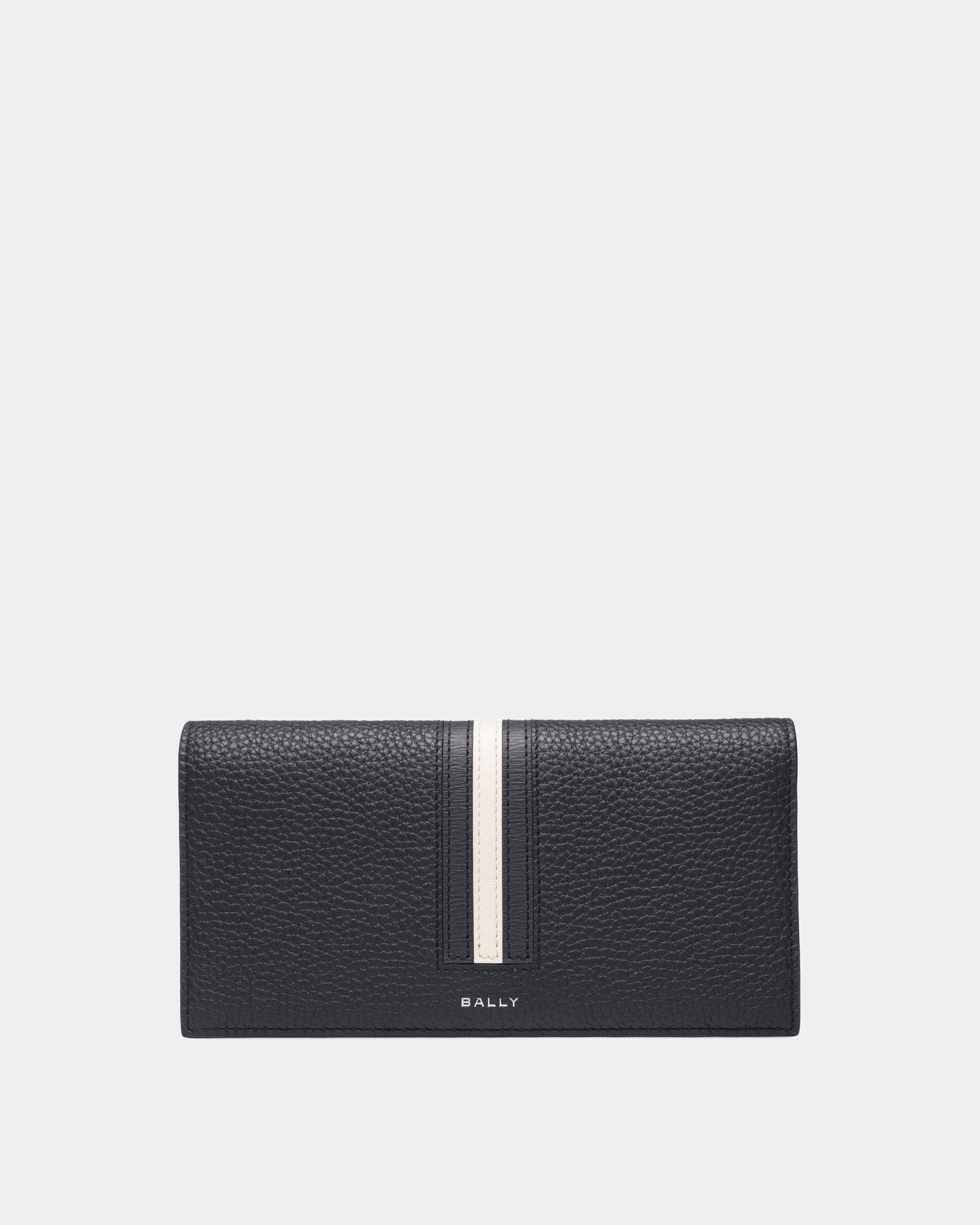 Ribbon Klassische Geldbörse Aus mitternachtsblauem Leder - Homme - Bally - 01