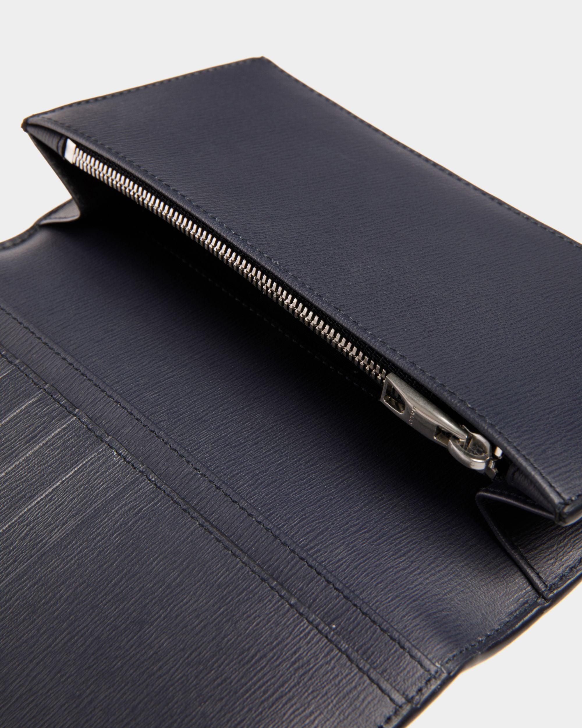 Portefeuille Continental Crossing Cuir Bleu Nuit - Homme - Bally - 04