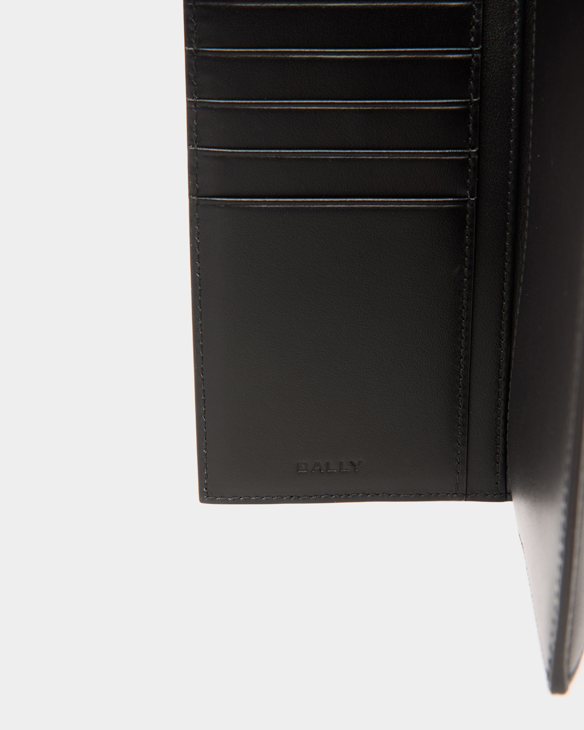 Mythos Continental Wallet In Black Recycled Leather - Men's - Bally - 04