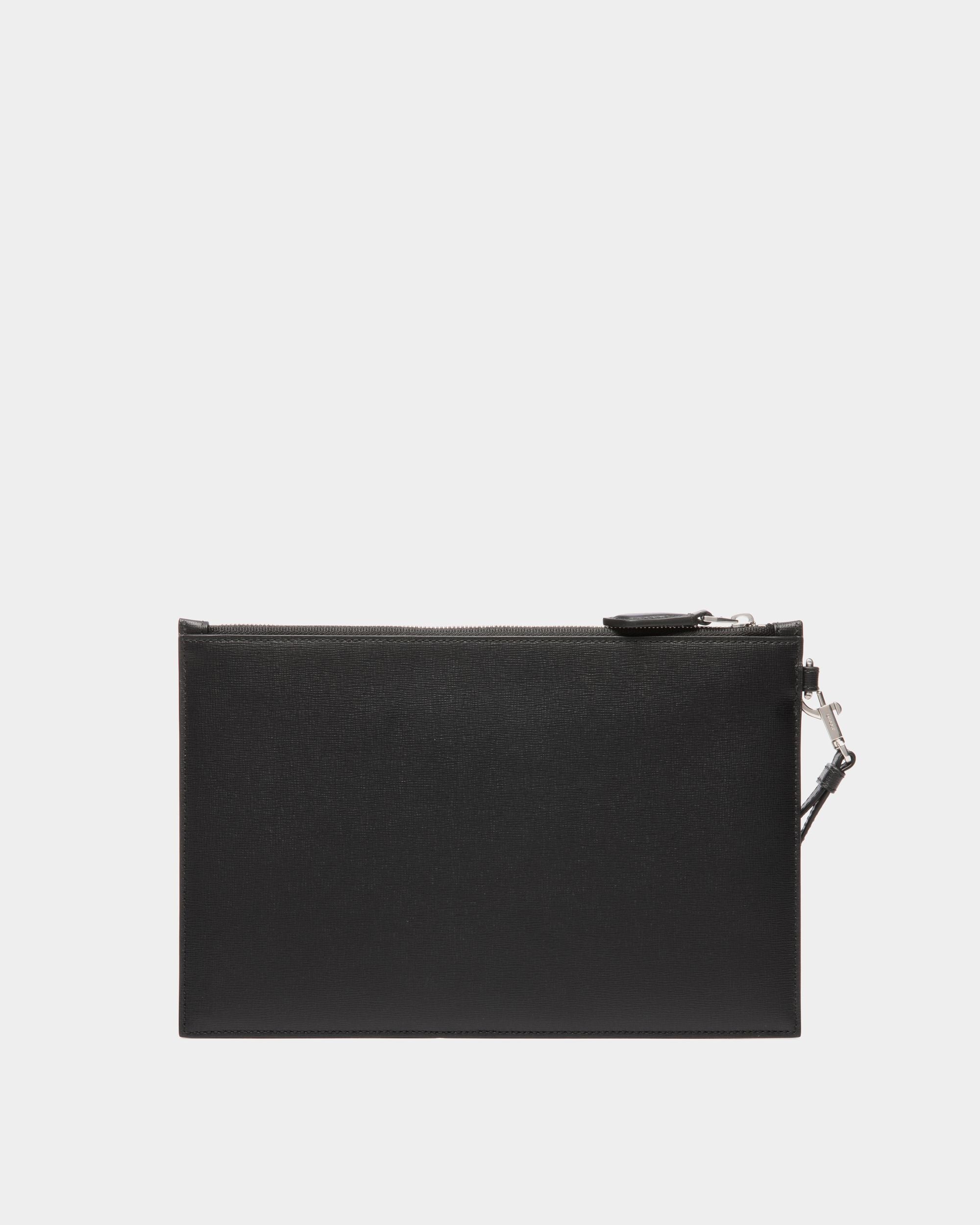 Mythos Pochette In Black Recycled Leather - Men's - Bally - 02