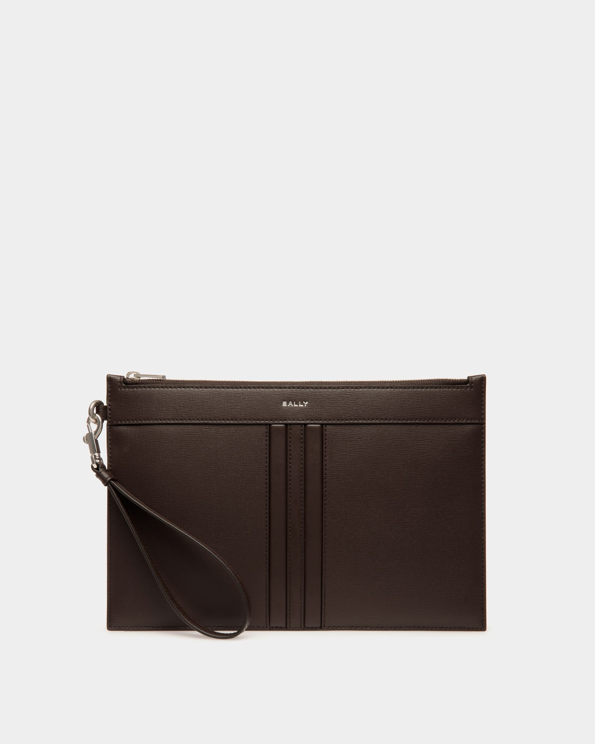 Pochette Mythos In Pelle Riciclata Color Ebano - Uomo - Bally - 01