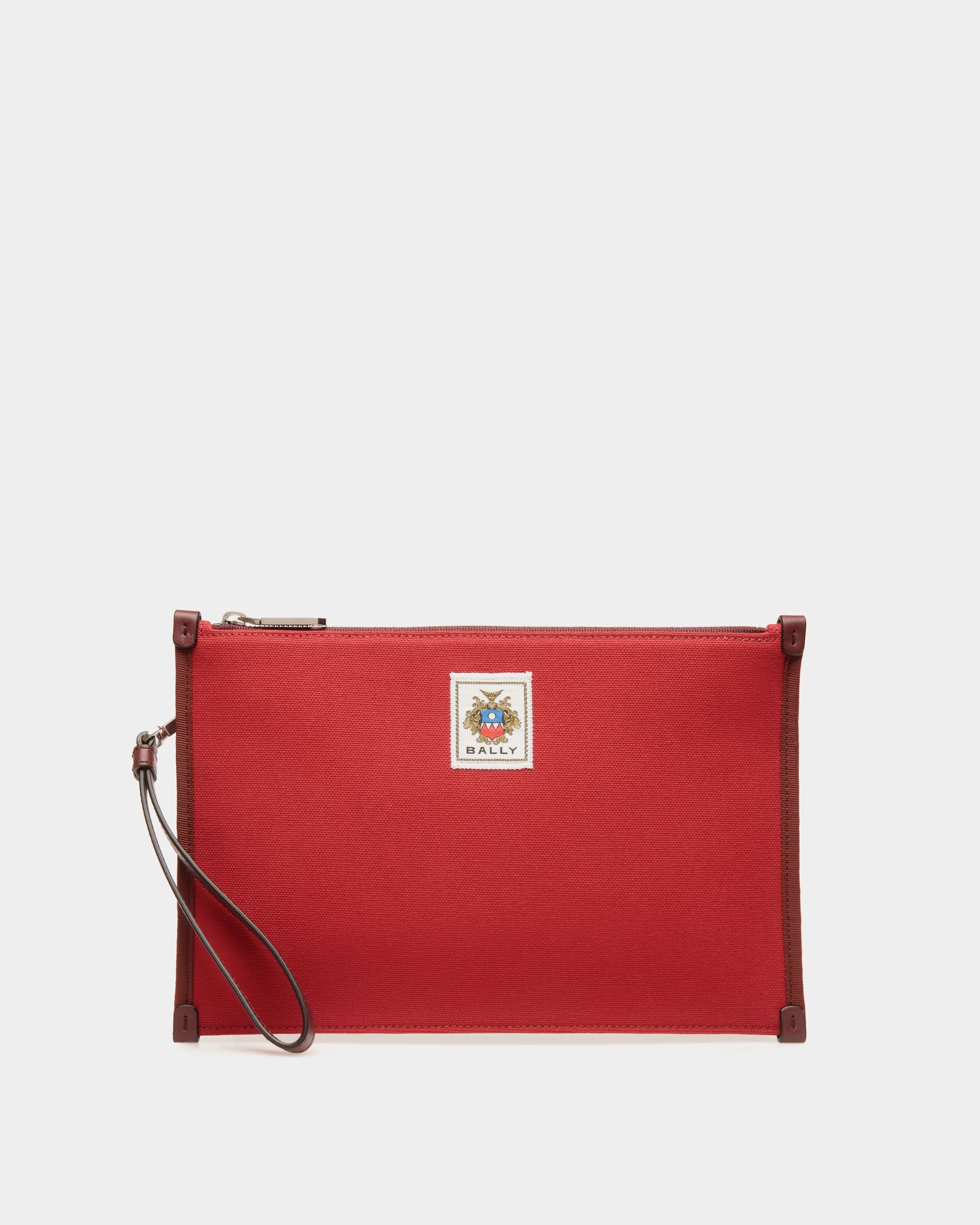 Easy Bally Pochette Aus Baumwollcanvas In Candy Red - Herren - Bally - 01