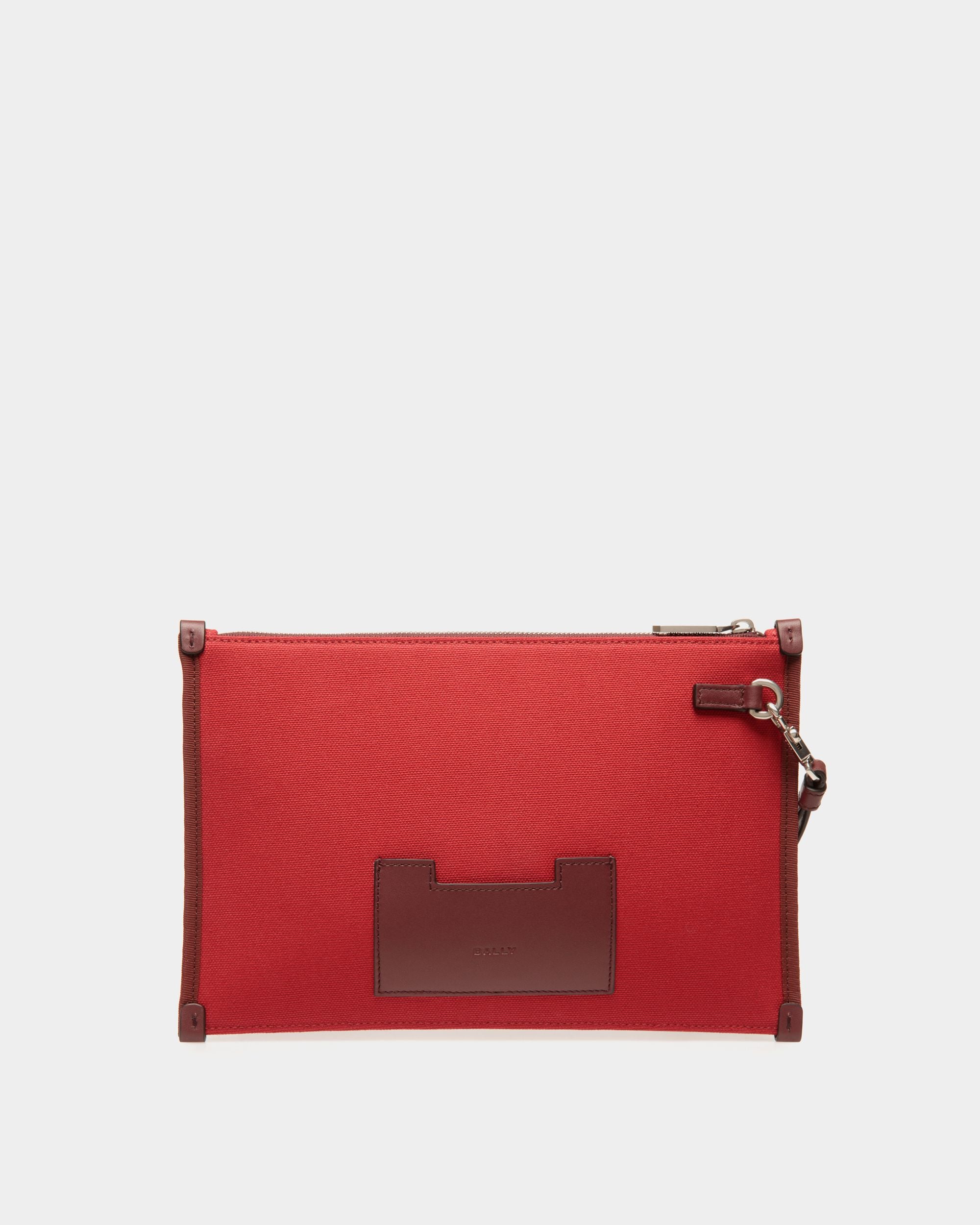 Easy Bally Pochette Aus Baumwollcanvas In Candy Red - Herren - Bally - 02