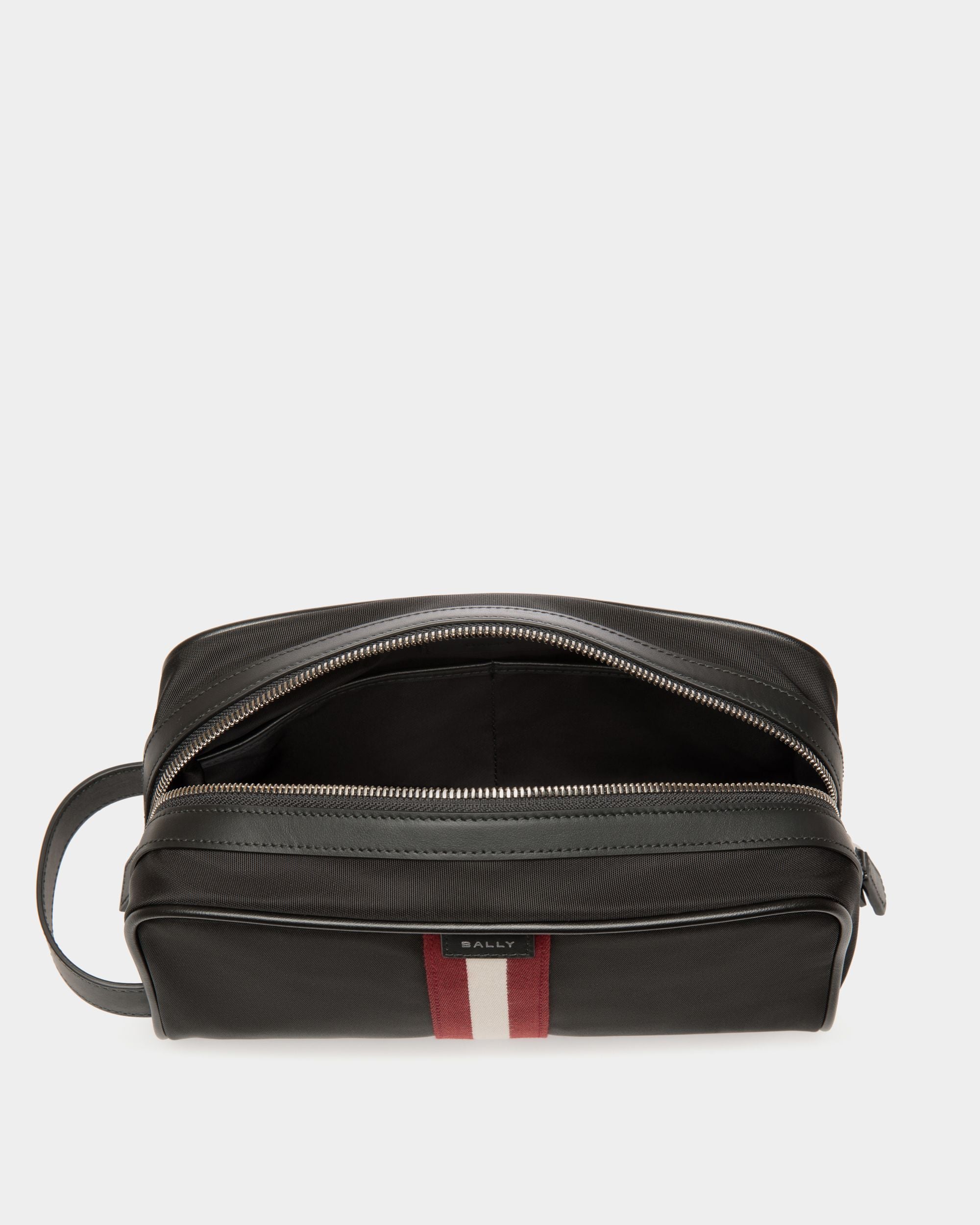 Code Washbag in Black Nylon - Men's - Bally - 03