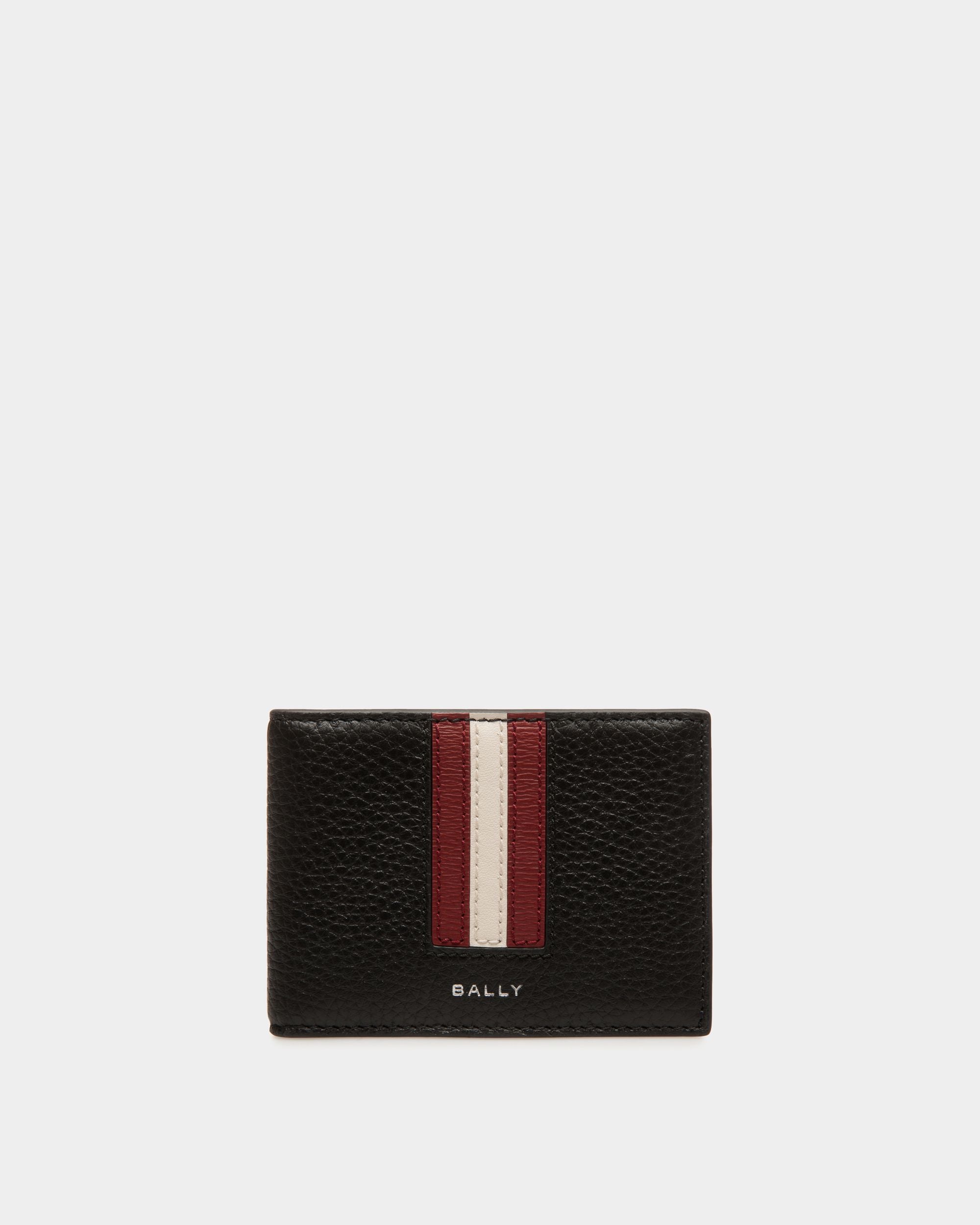 Ribbon Zweiteilige Geldbörse Aus Schwarzem Leder - Uomo - Bally - 01