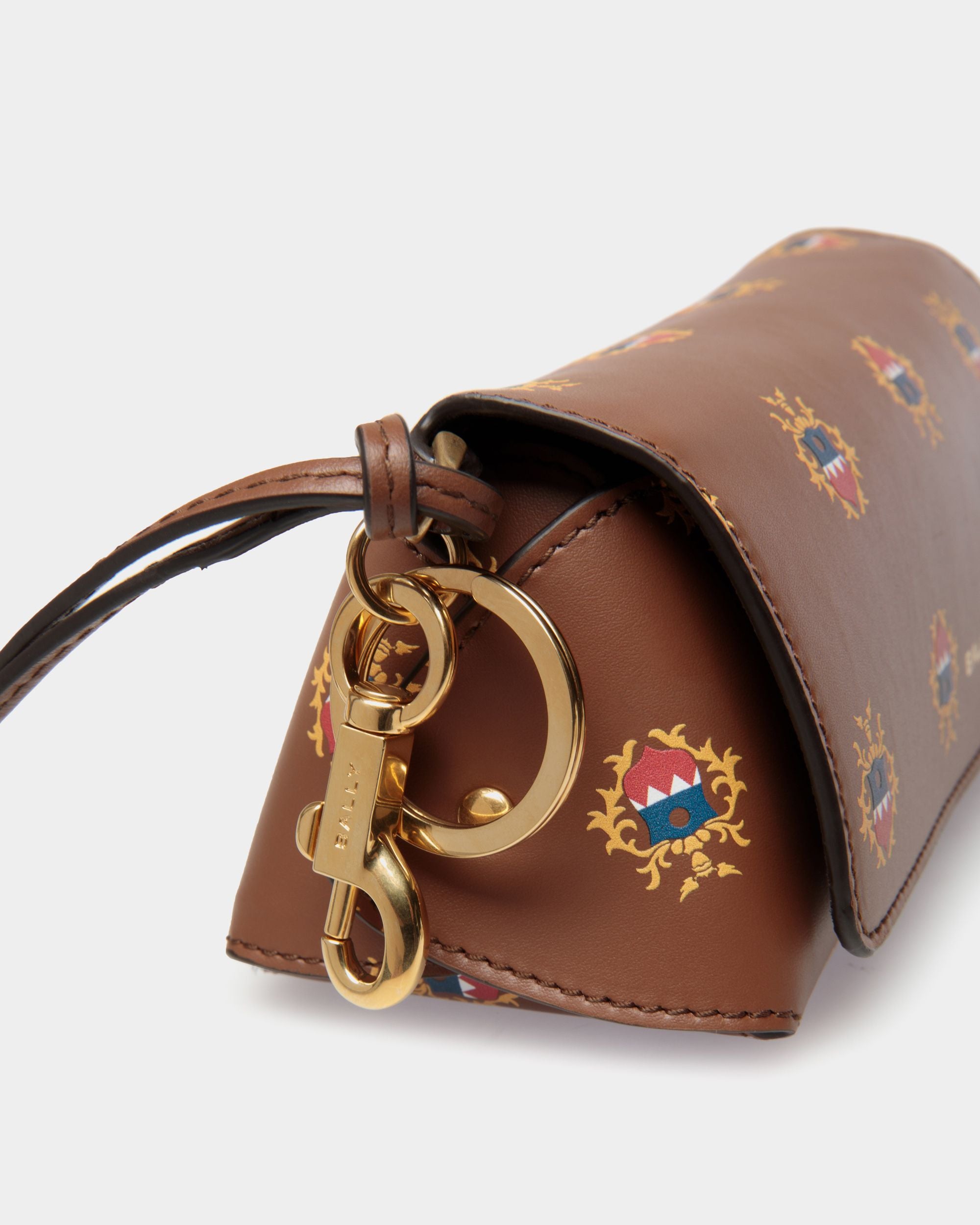 Easy Bally Brillenetui Aus Leder In Braun Mit Bally Wappen-Print - Homme - Bally - 05