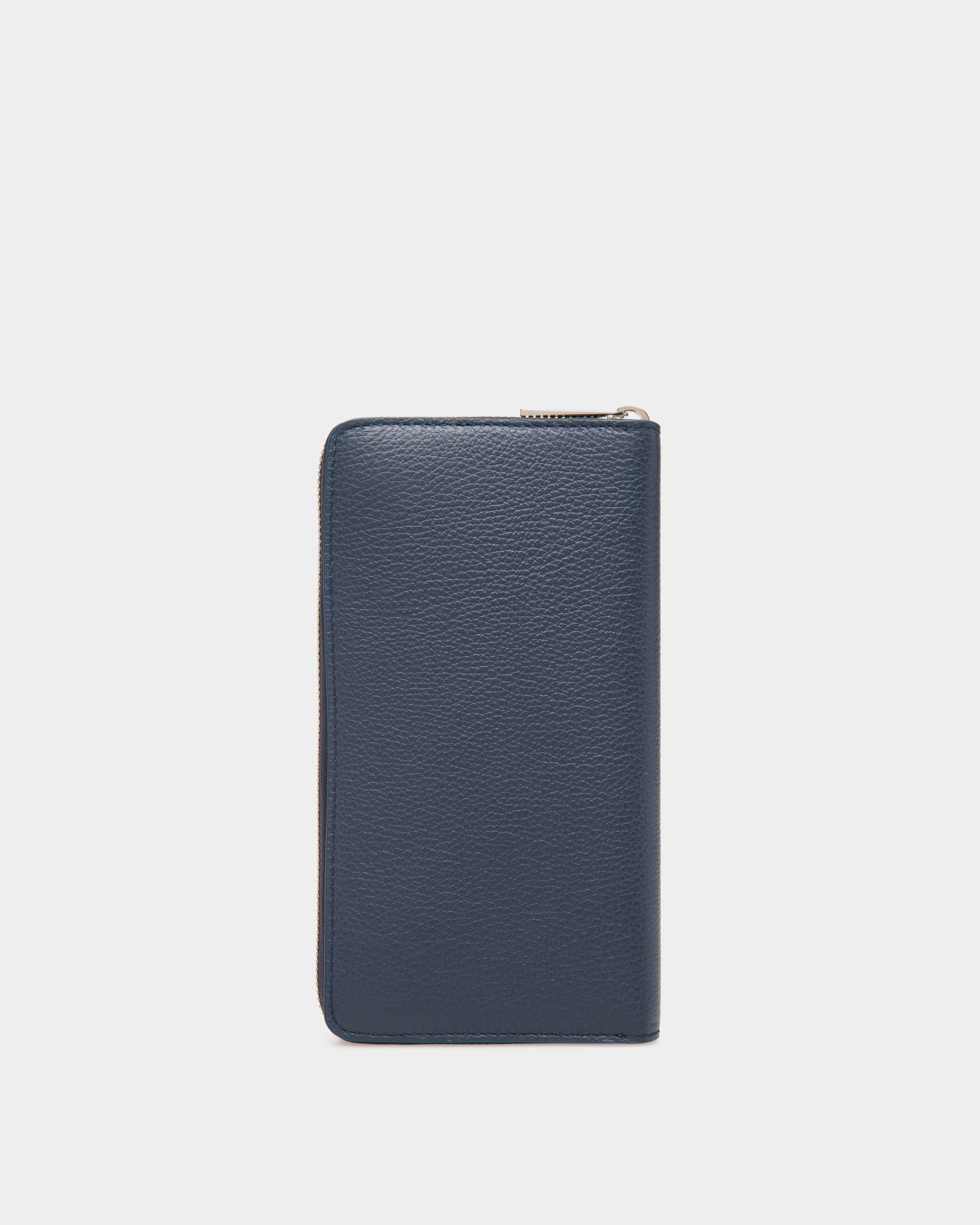 Travel Wallet In Blue Leather - Men's - Bally - 02