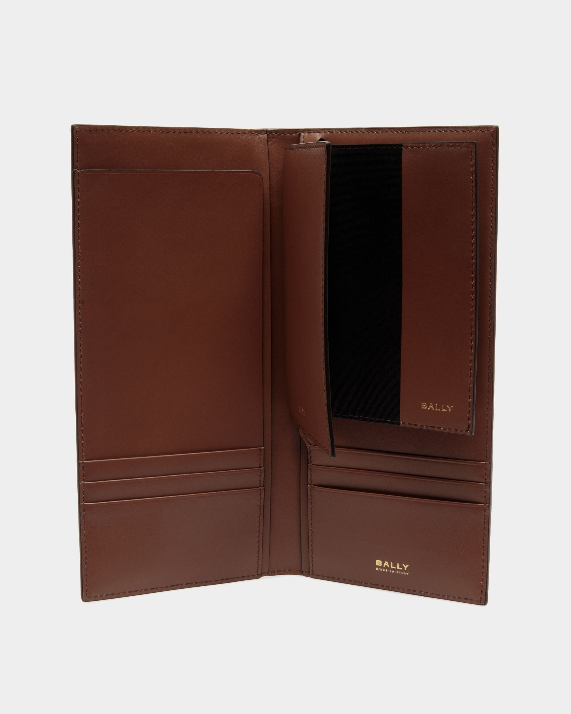 Portefeuille Continental Easy Bally En Cuir Marron Avec Un Imprimé Écusson Bally Crest - Homme - Bally - 03