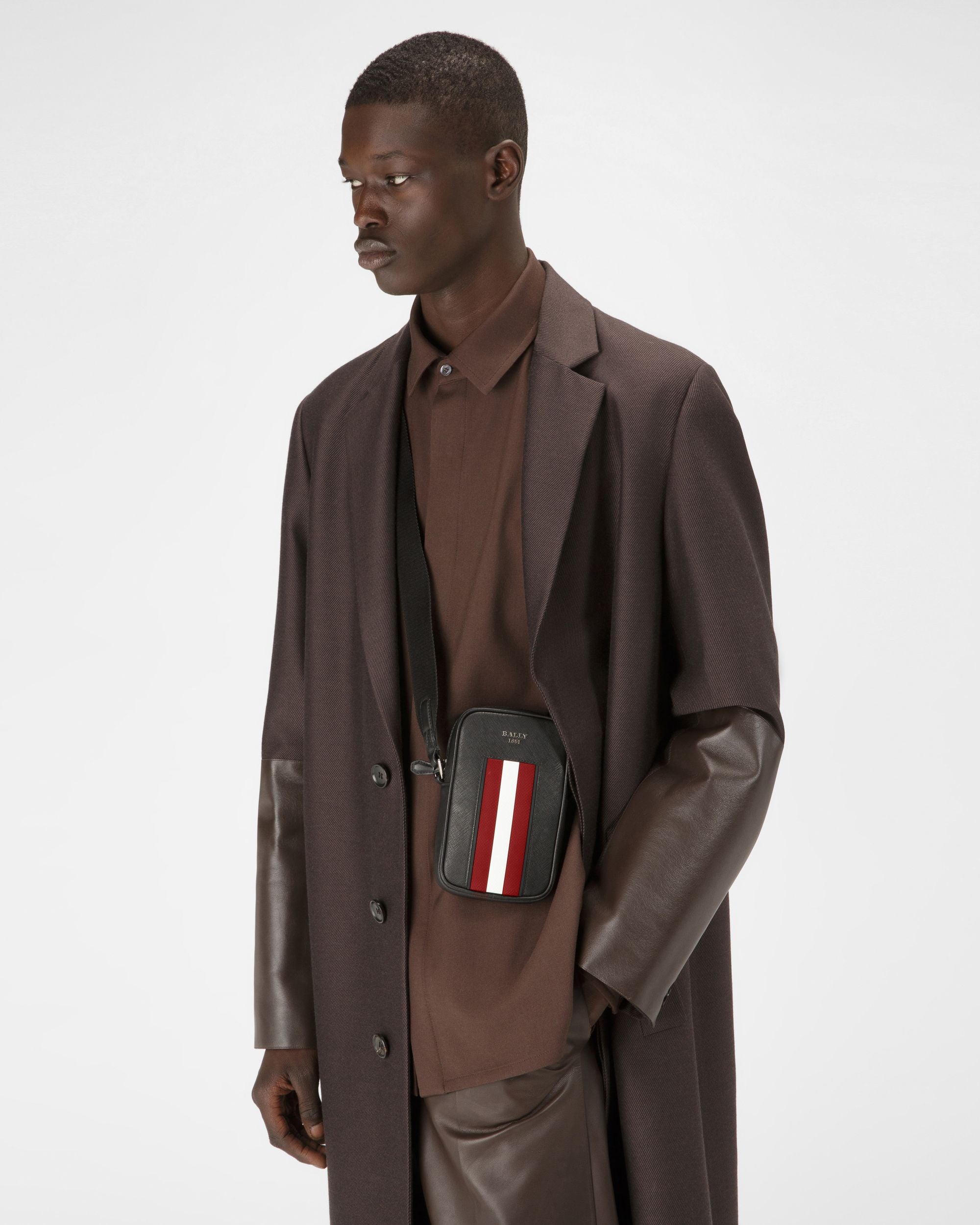 Benty Portefeuille Et Étui Pour Téléphone En Cuir Noir - Homme - Bally - 01