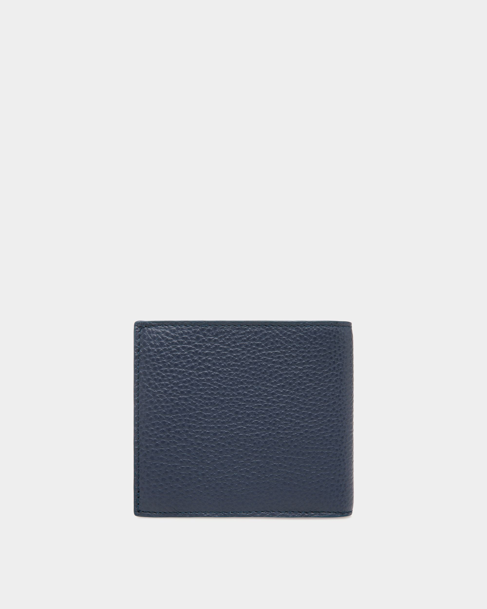 Coin Wallet In Blue Leather - Men's - Bally - 02