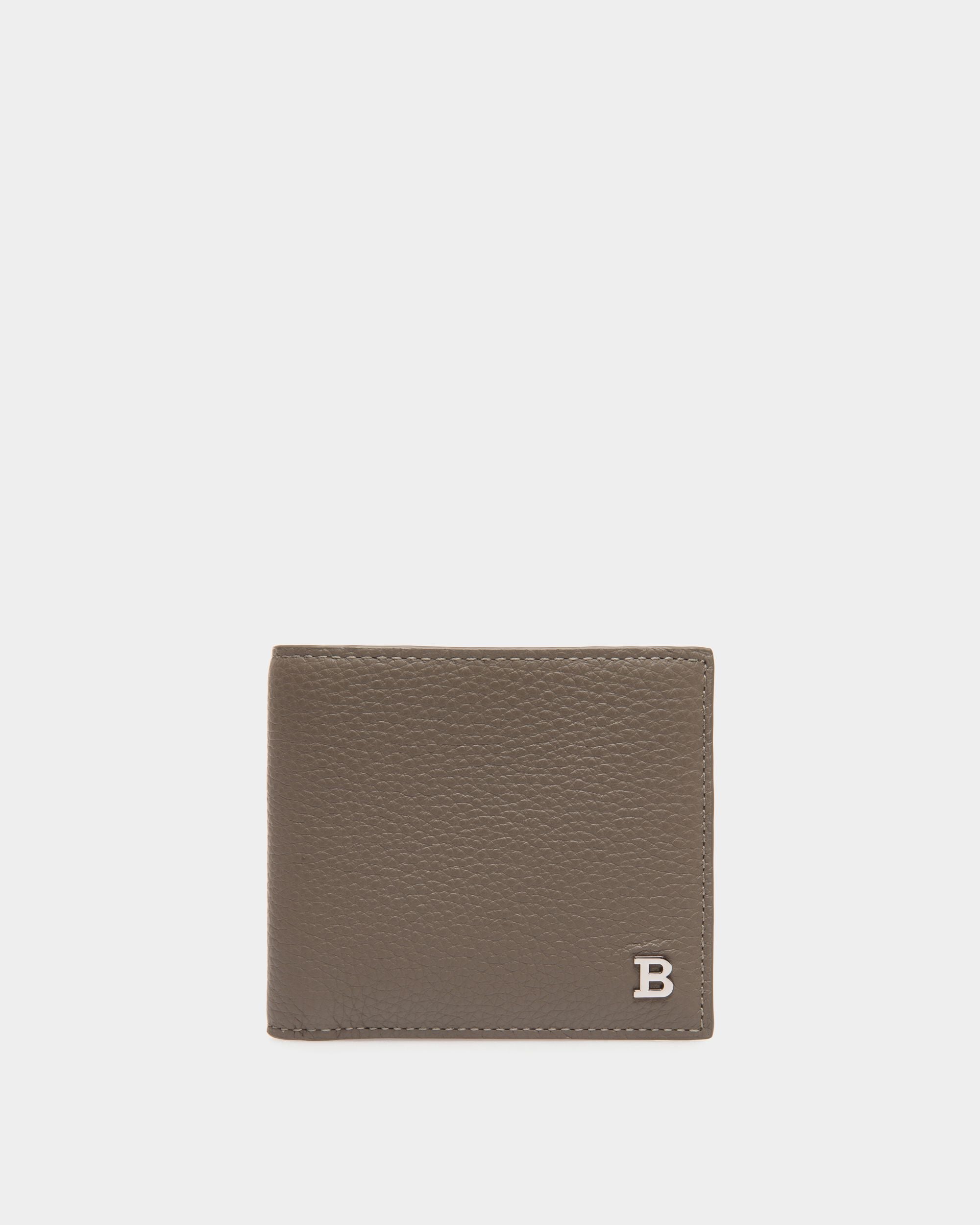 Coin Wallet In Grey Leather - Homme - Bally - 01