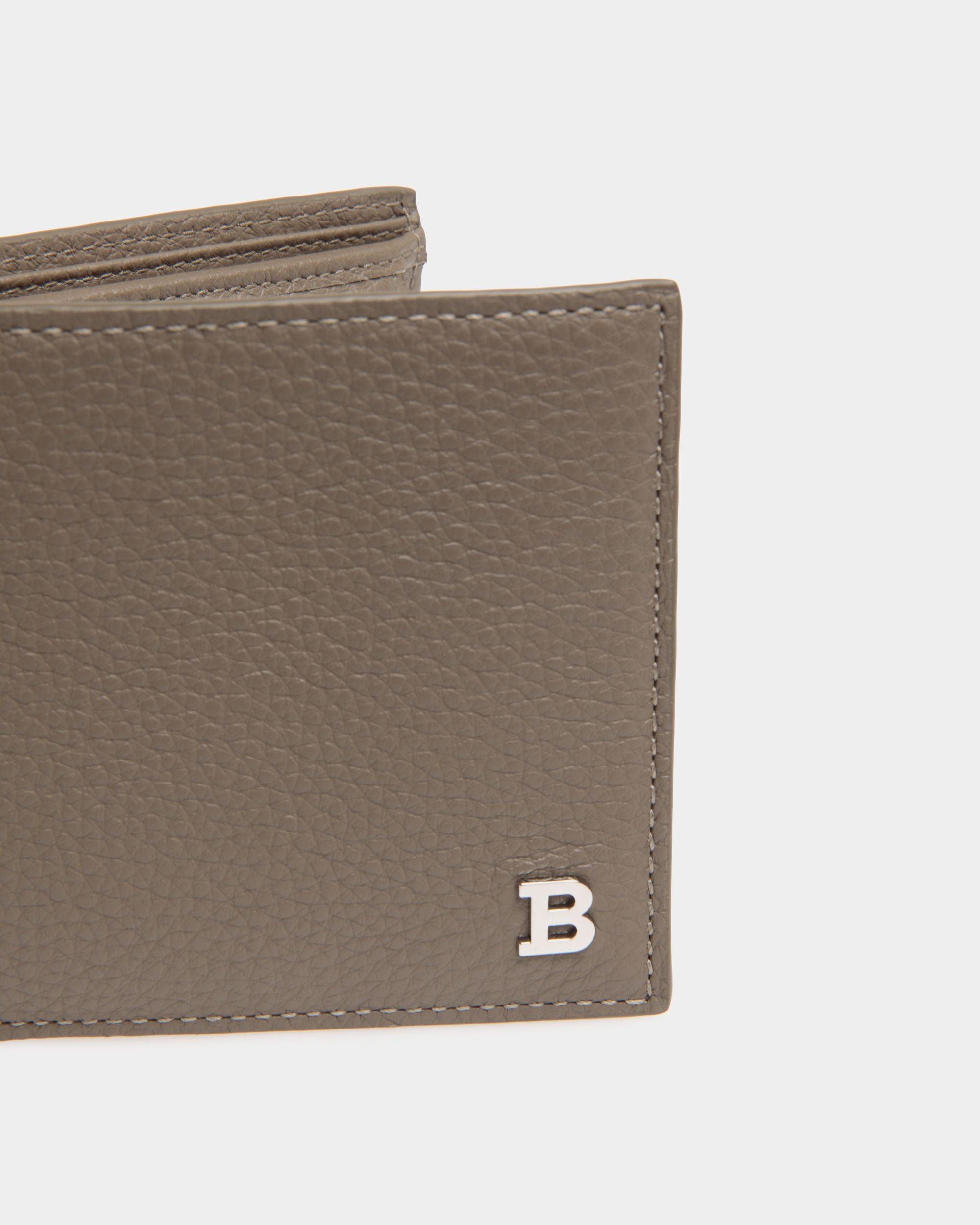 Coin Wallet In Grey Leather - Homme - Bally - 04