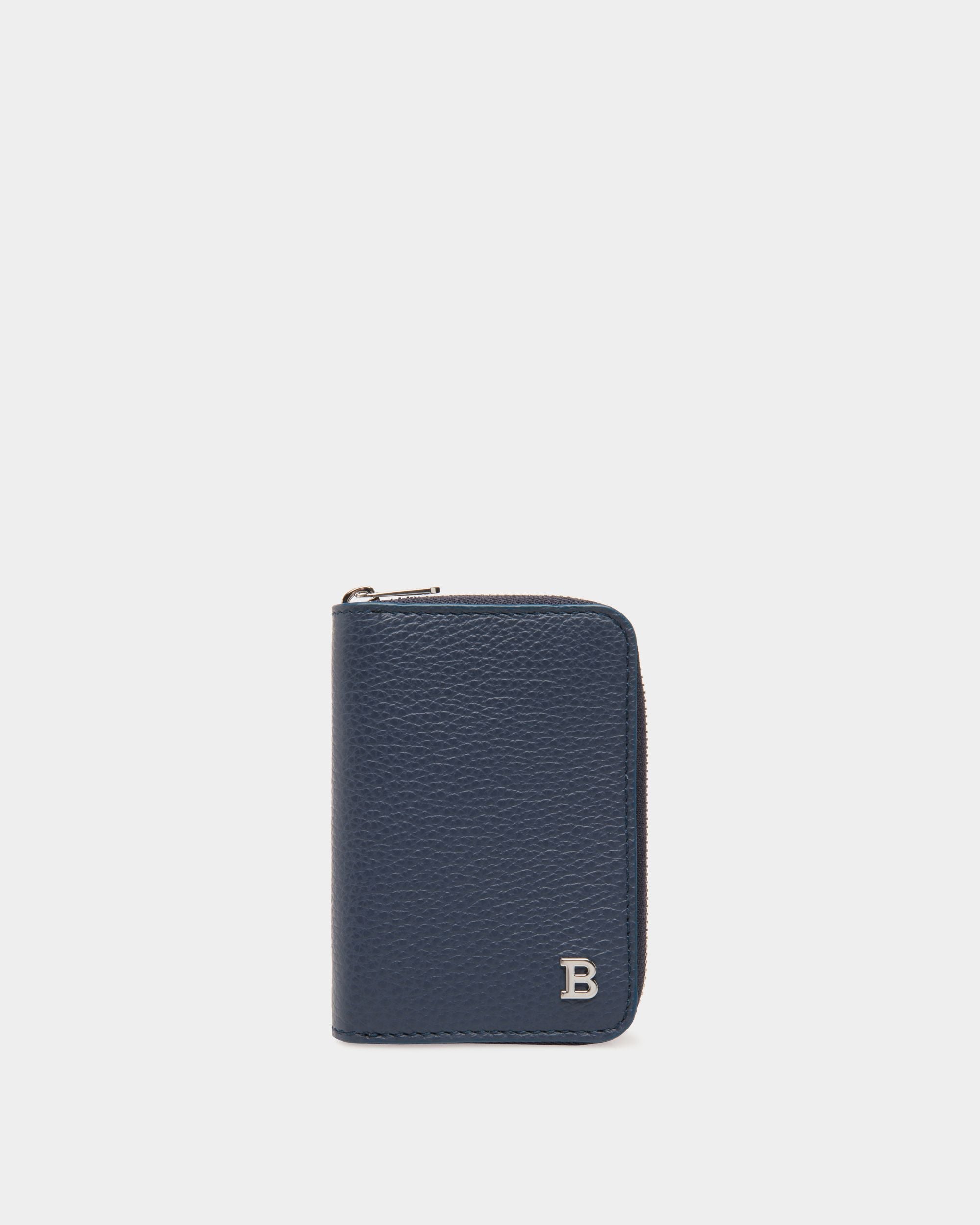 Wallet In Blue Leather - Men's - Bally - 01