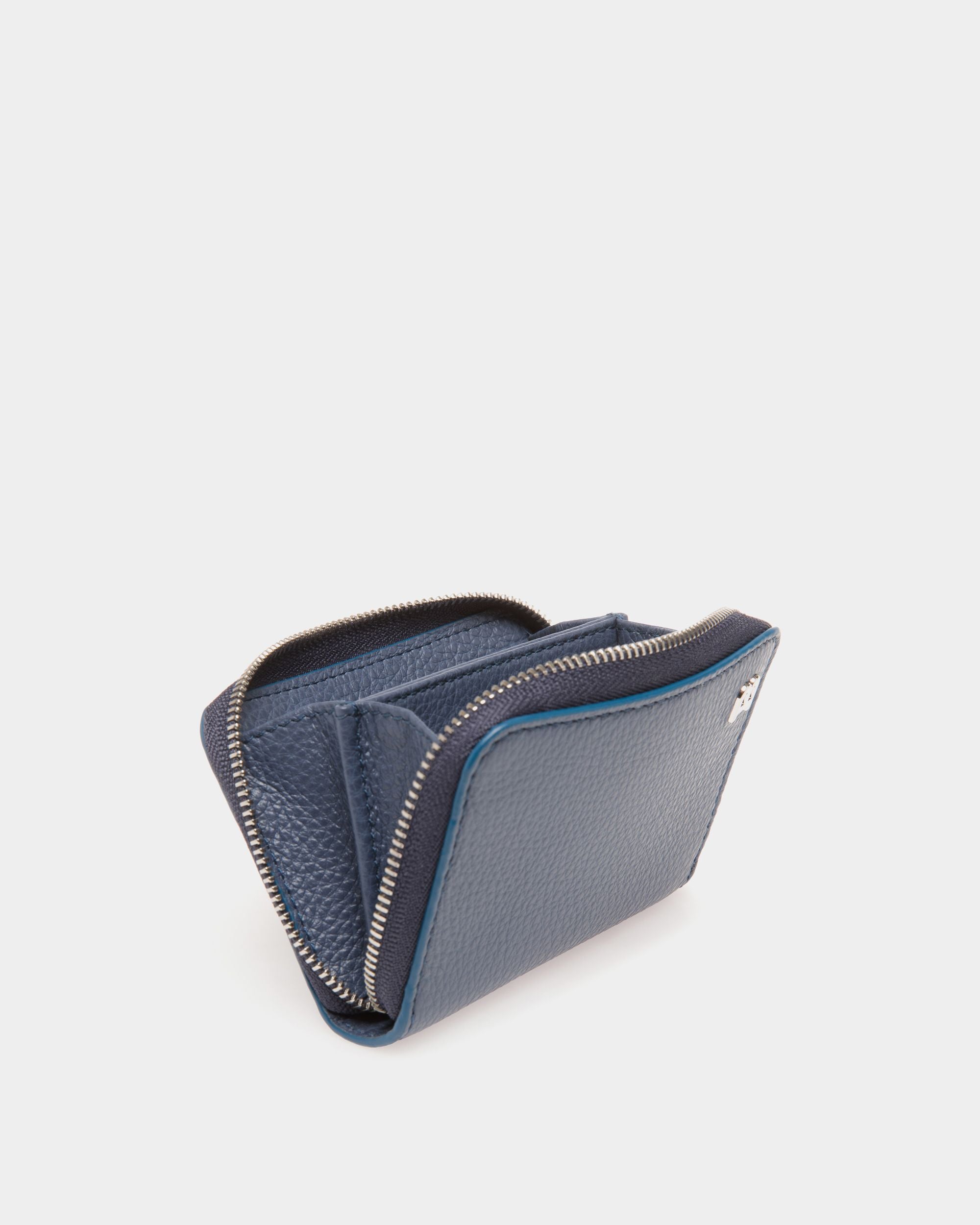 Wallet In Blue Leather - Men's - Bally - 03