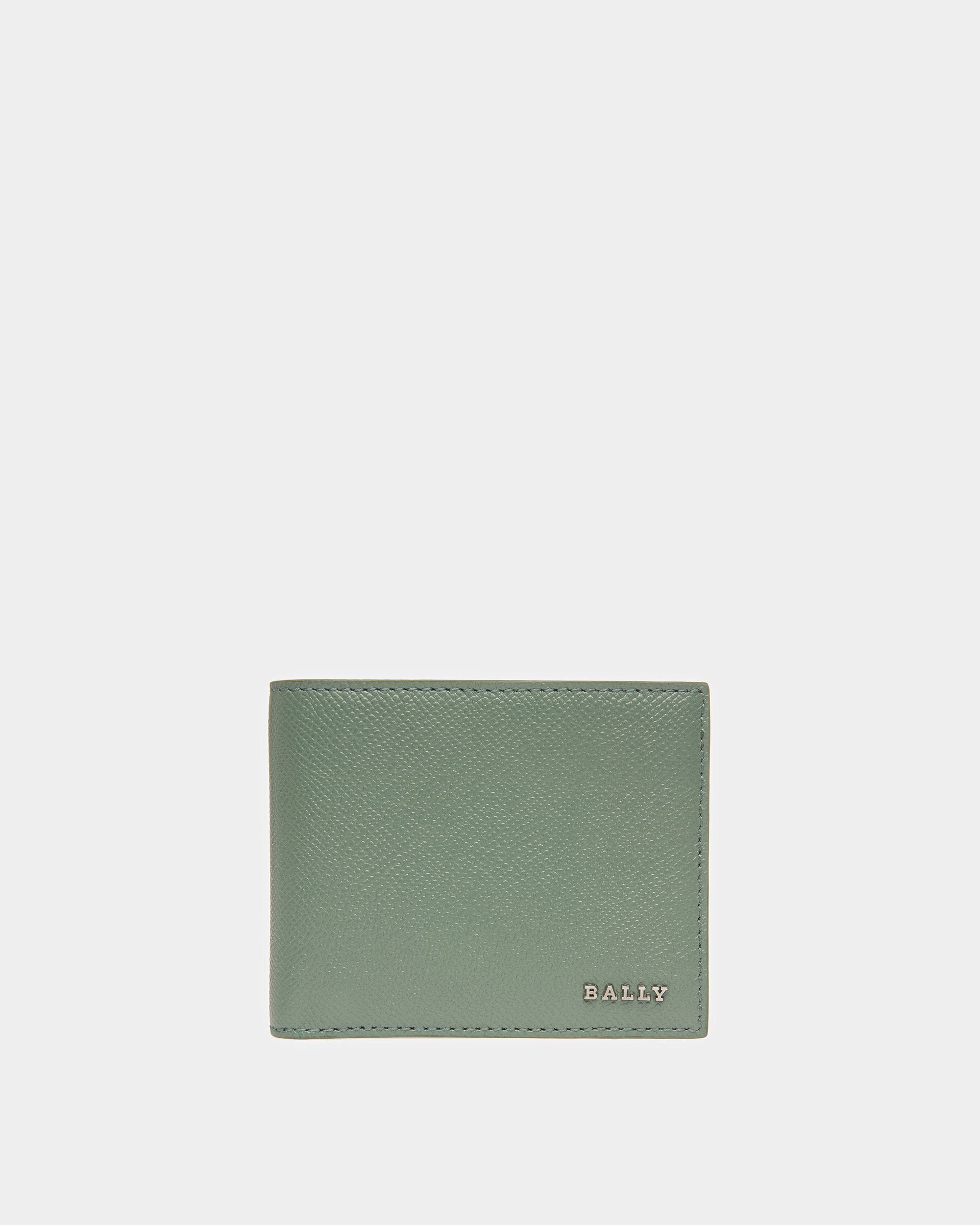 Bollen Portefeuille En Cuir Sauge Et Noir - Homme - Bally - 01