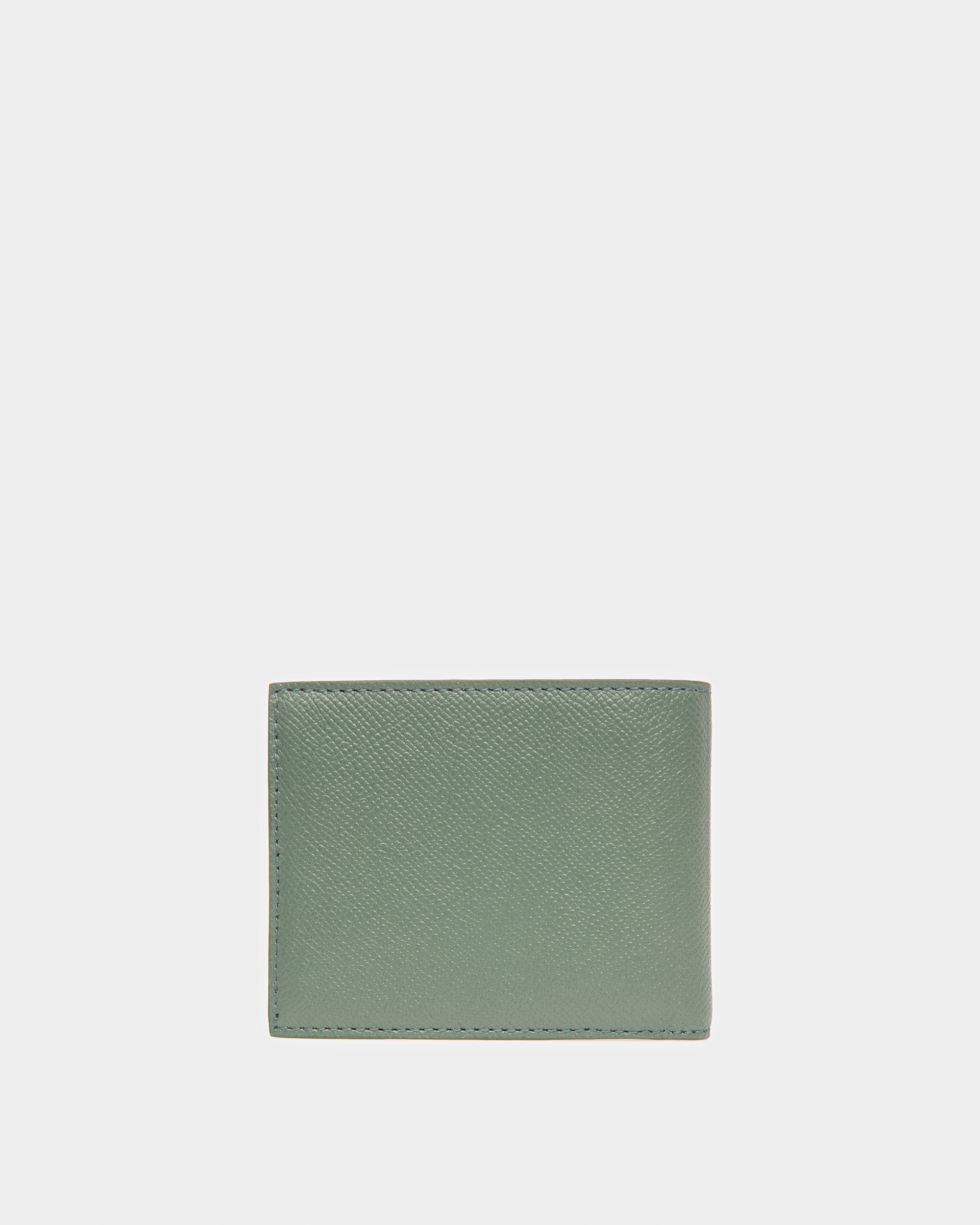 Bollen Portefeuille En Cuir Sauge Et Noir - Homme - Bally - 02