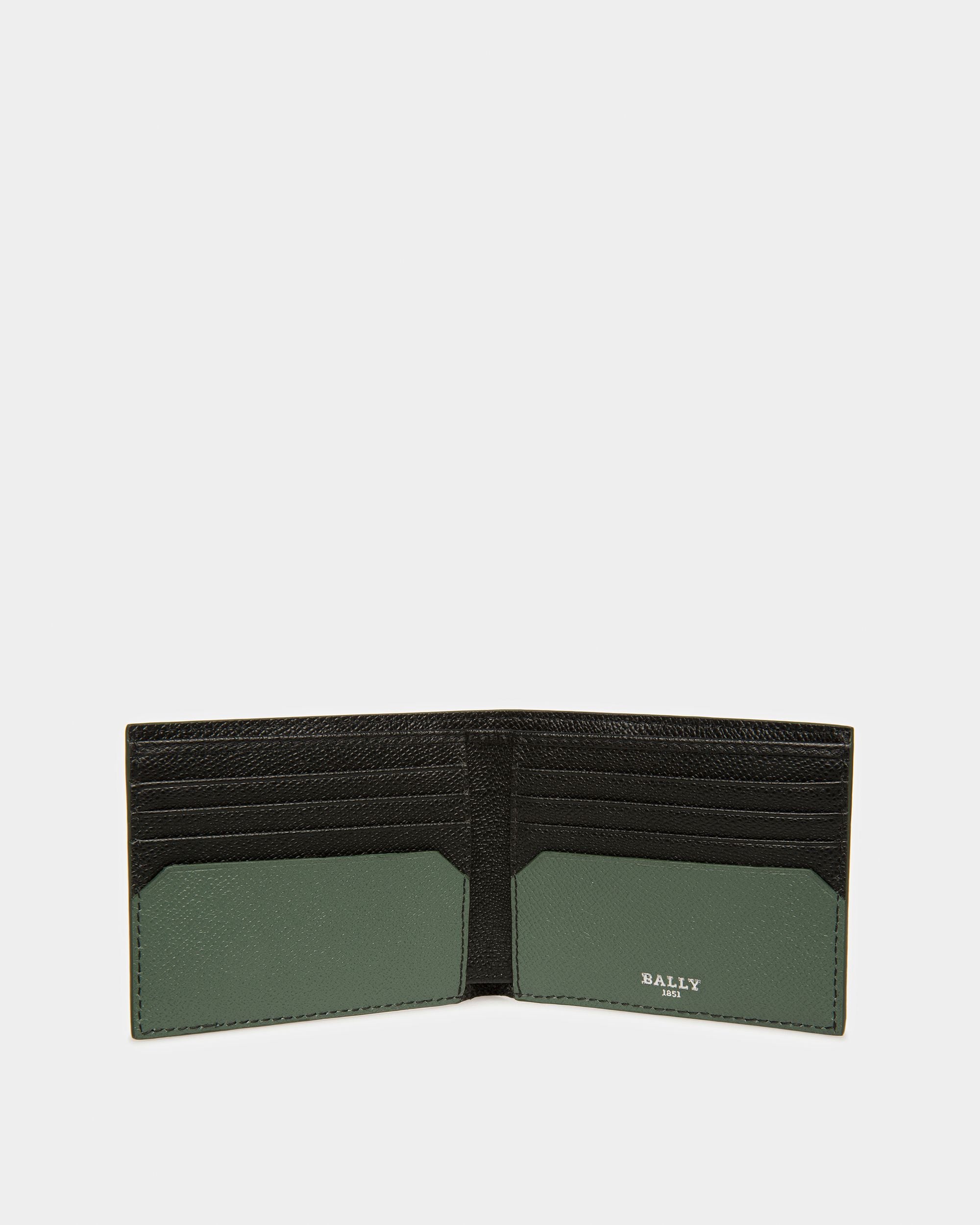 Bollen Portefeuille En Cuir Sauge Et Noir - Homme - Bally - 03
