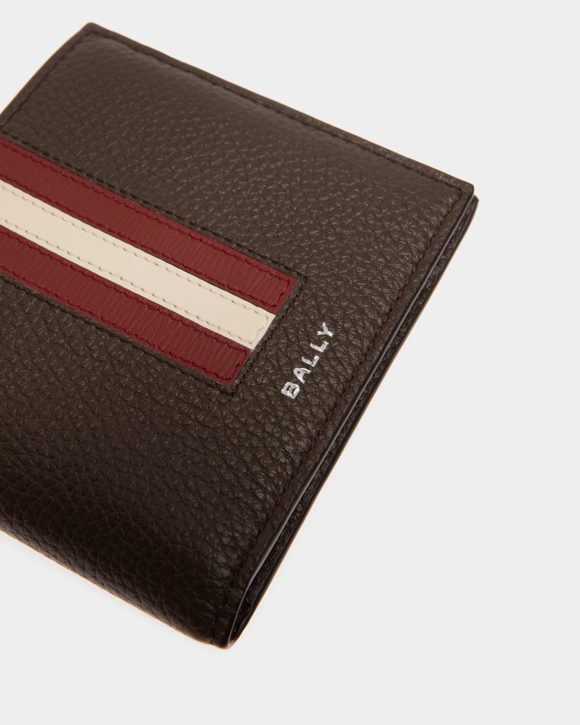 Ribbon Bifold Wallet in Ebano Leather - Men's - Bally - 04