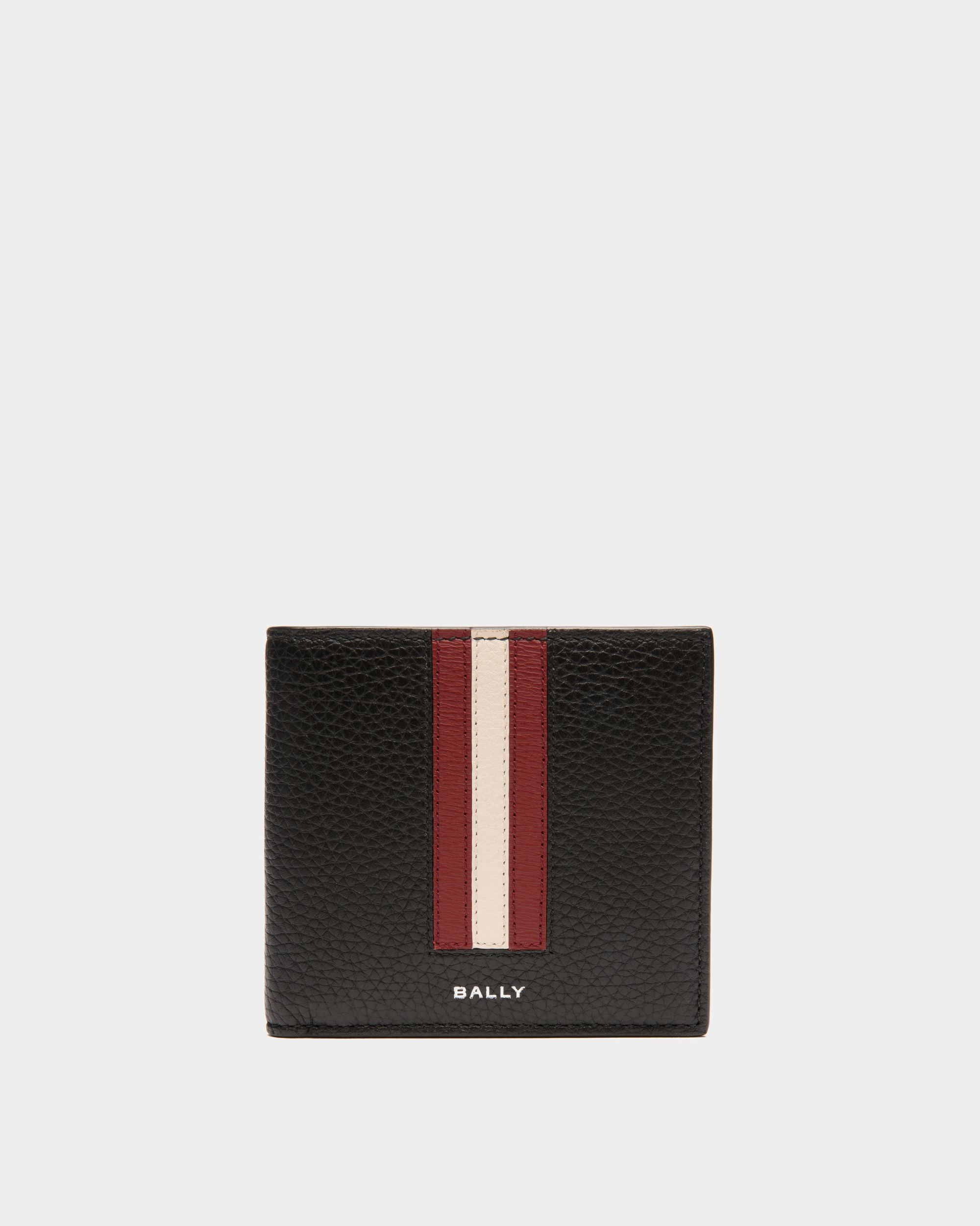 Ribbon Zweiteilige Geldbörse Aus Schwarzem Genarbtem Leder - Herren - Bally - 01