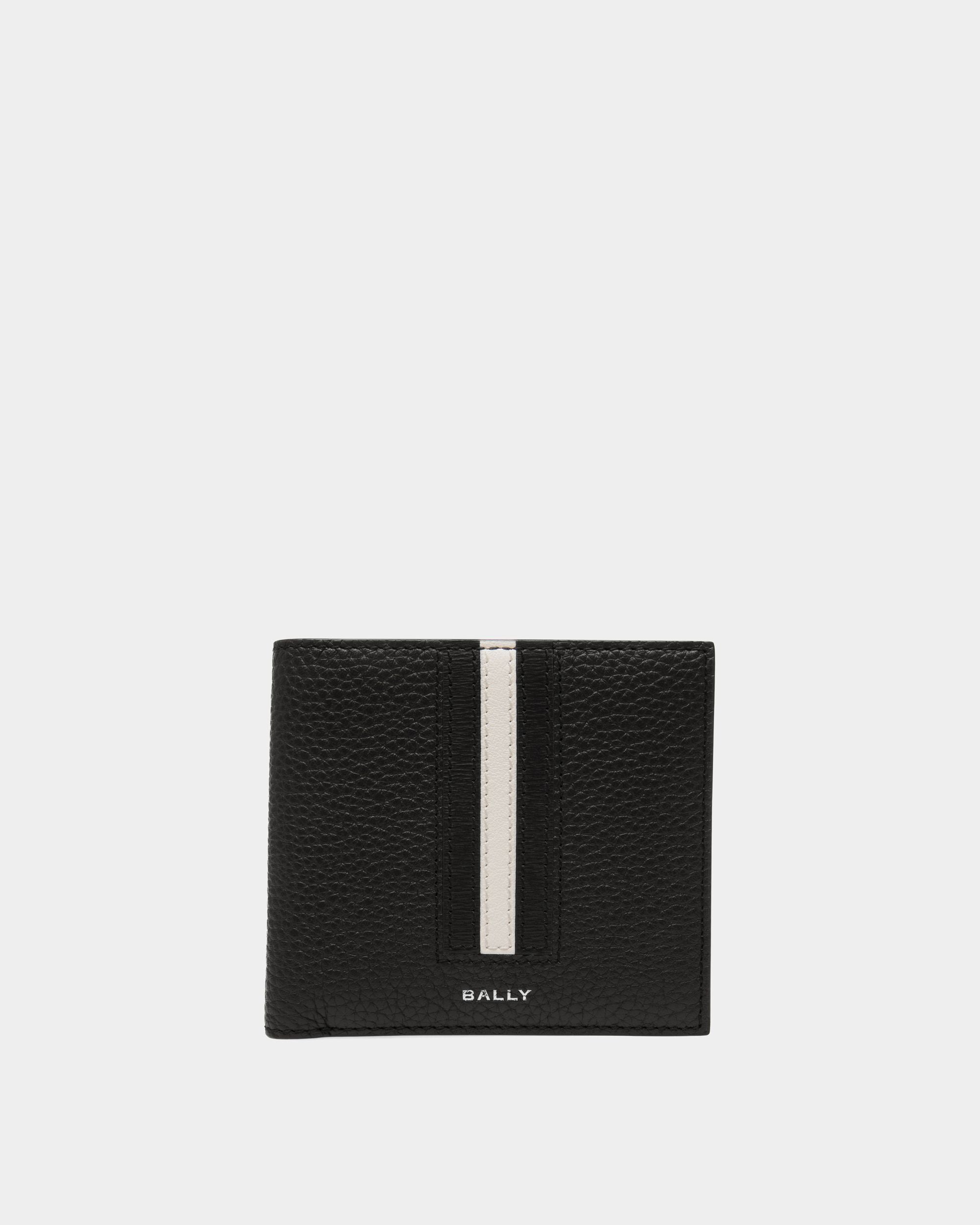 Portefeuille À Deux Volets Ribbon En Cuir Grainé Noir - Homme - Bally - 01