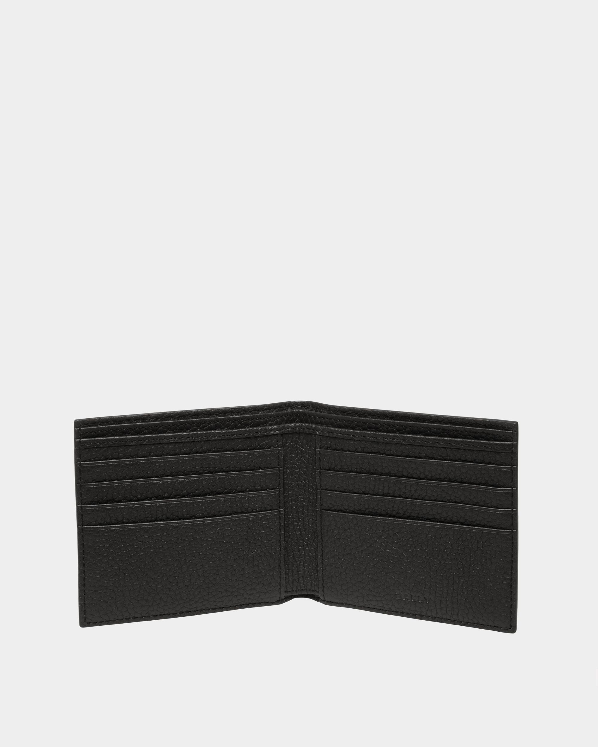 Portefeuille À Deux Volets Ribbon En Cuir Grainé Noir - Homme - Bally - 03