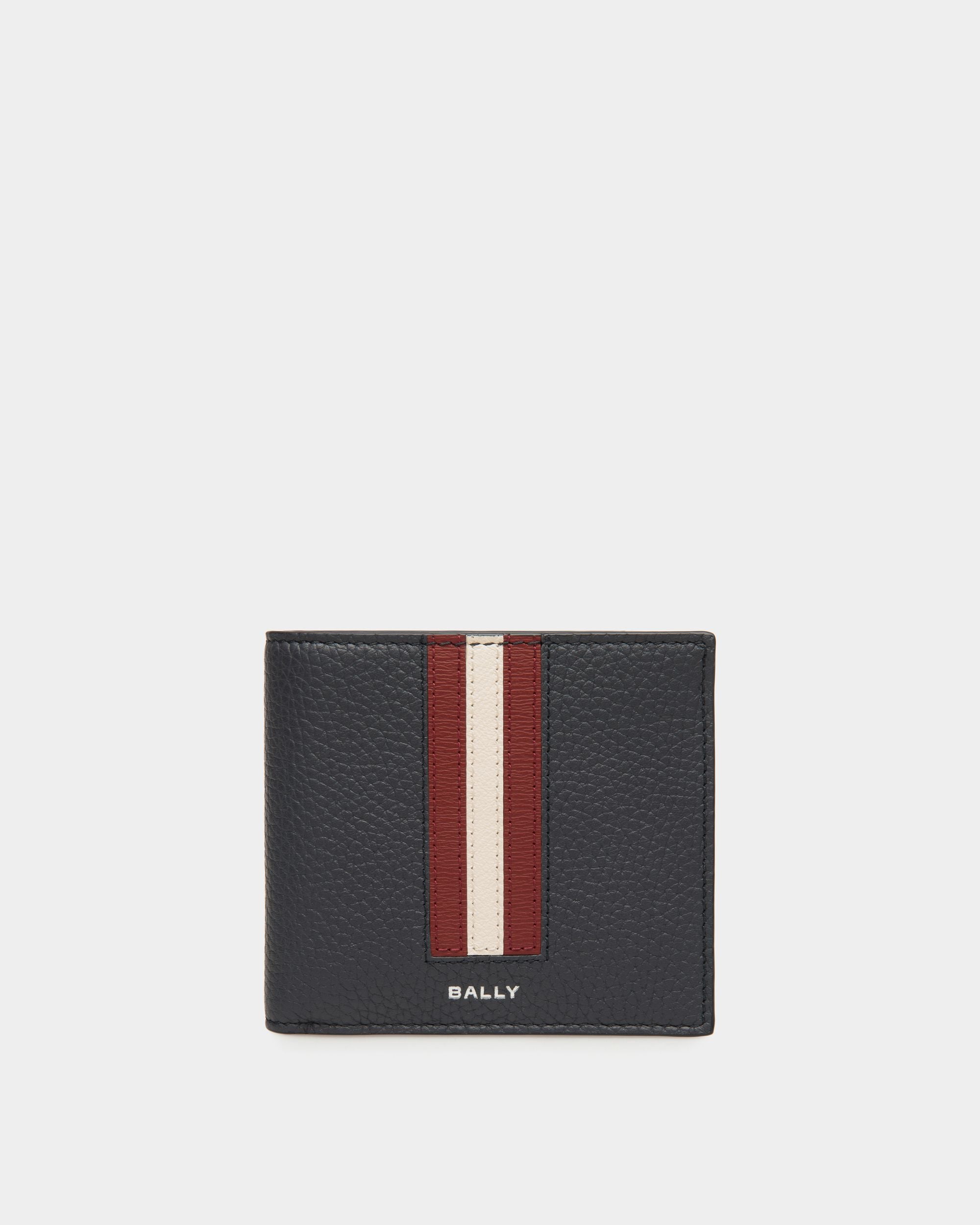 Ribbon Zweiteilige Brieftasche Aus Leder In Navy Blue - Uomo - Bally - 01
