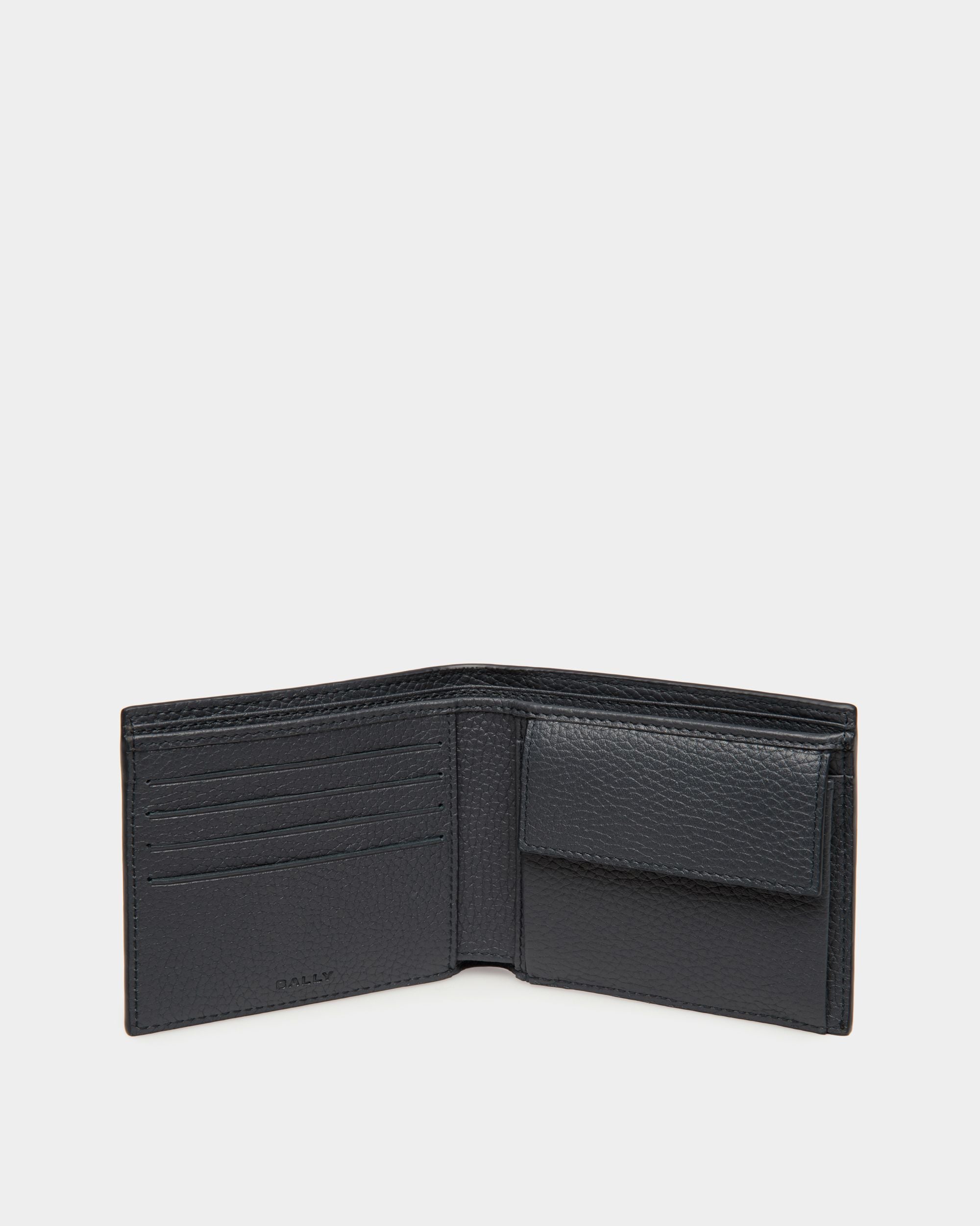 Ribbon Zweiteilige Brieftasche Aus Leder In Navy Blue - Uomo - Bally - 03