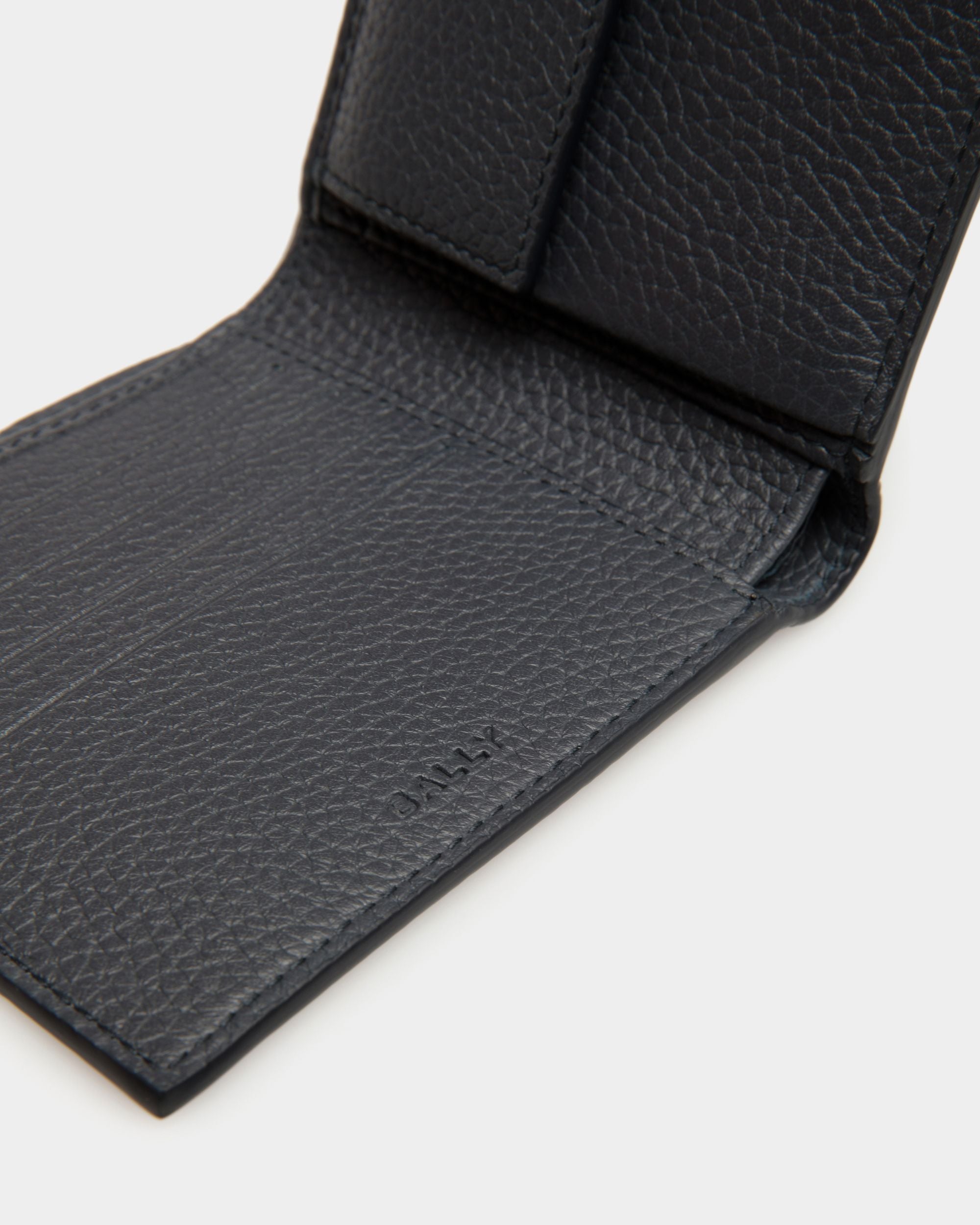 Ribbon Zweiteilige Brieftasche Aus Leder In Navy Blue - Uomo - Bally - 05