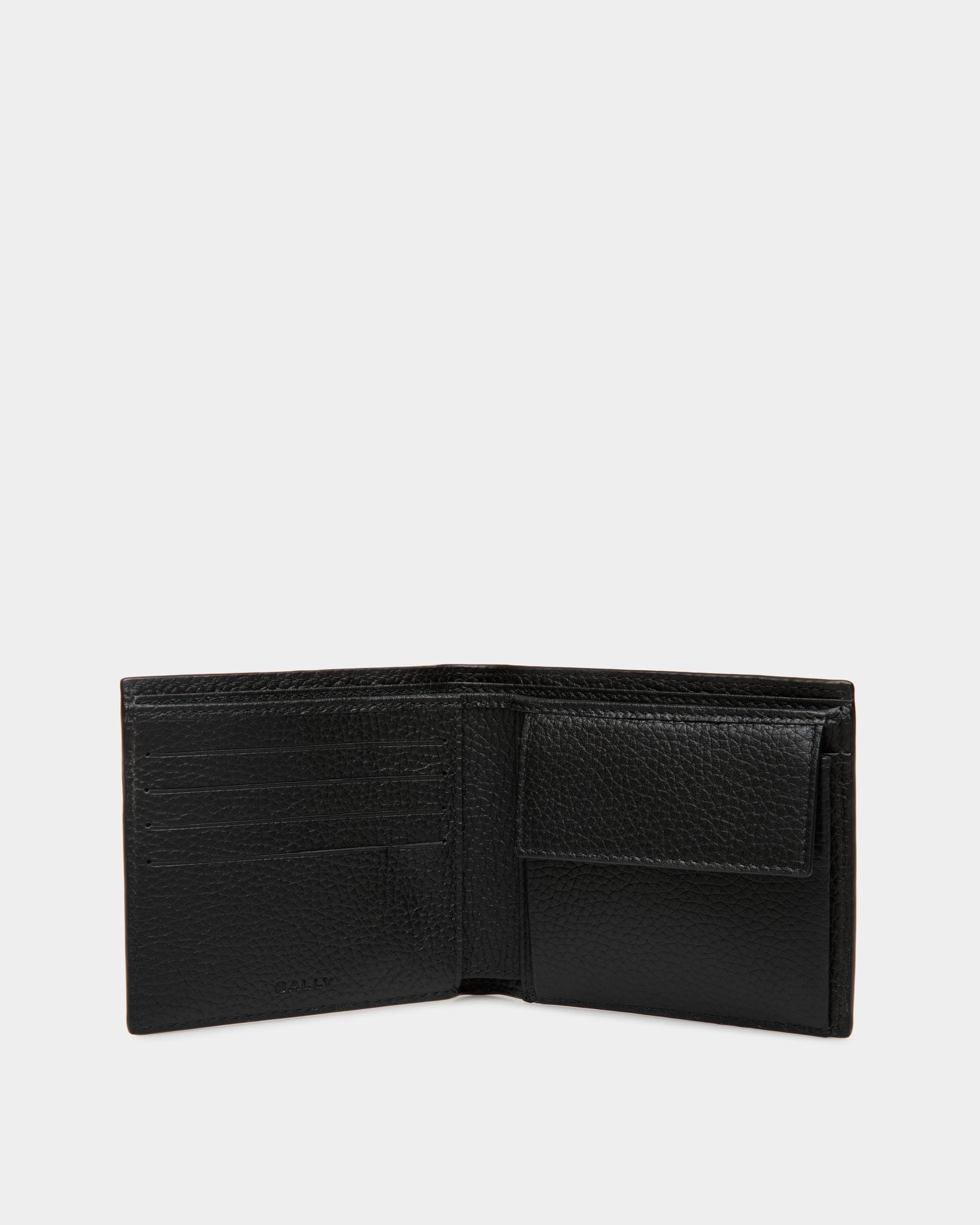 Portefeuille À Deux Volets Ribbon En Cuir Grainé Noir - Homme - Bally - 03