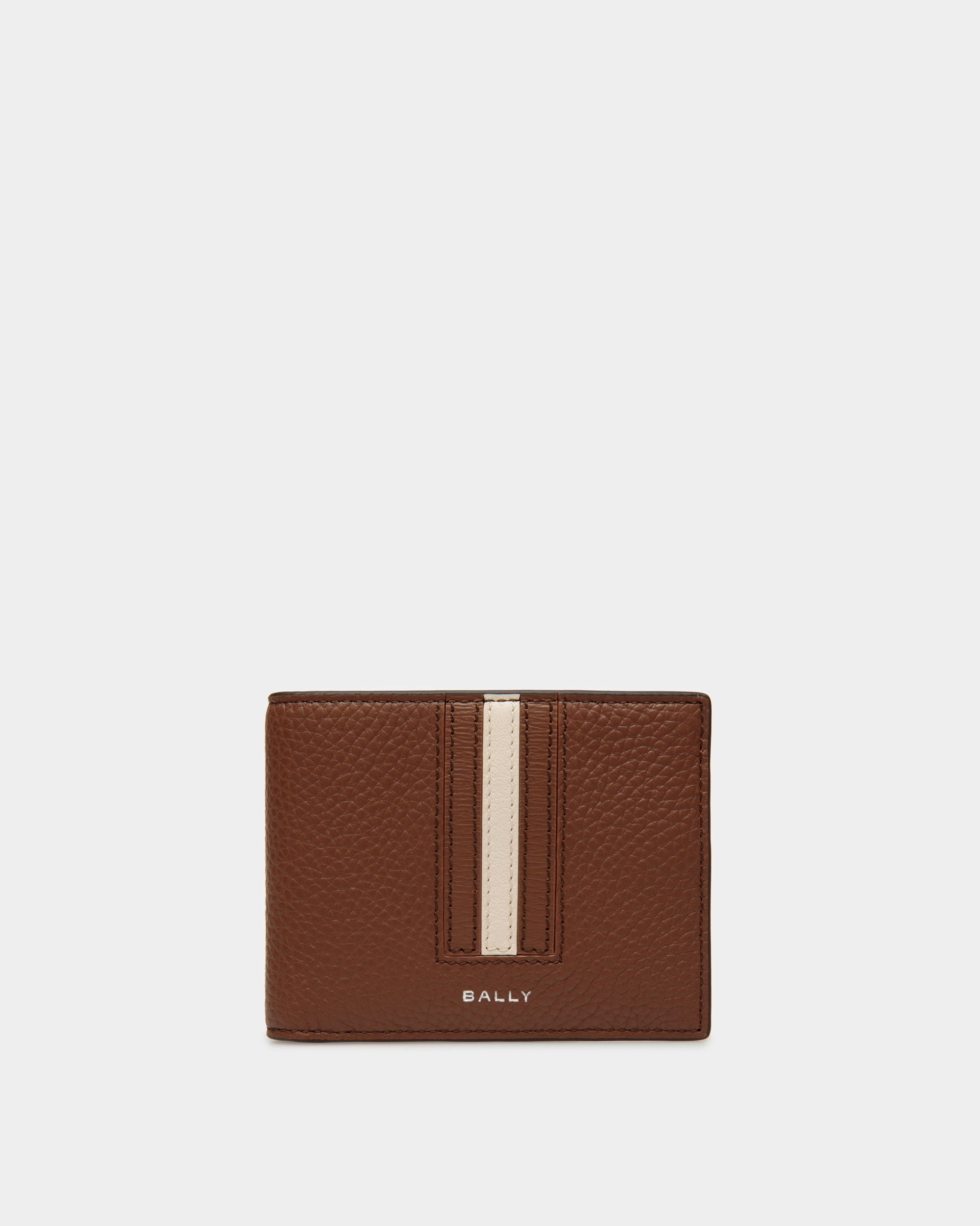 Ribbon Wallet In Brown Leather - Men's - Bally - 01
