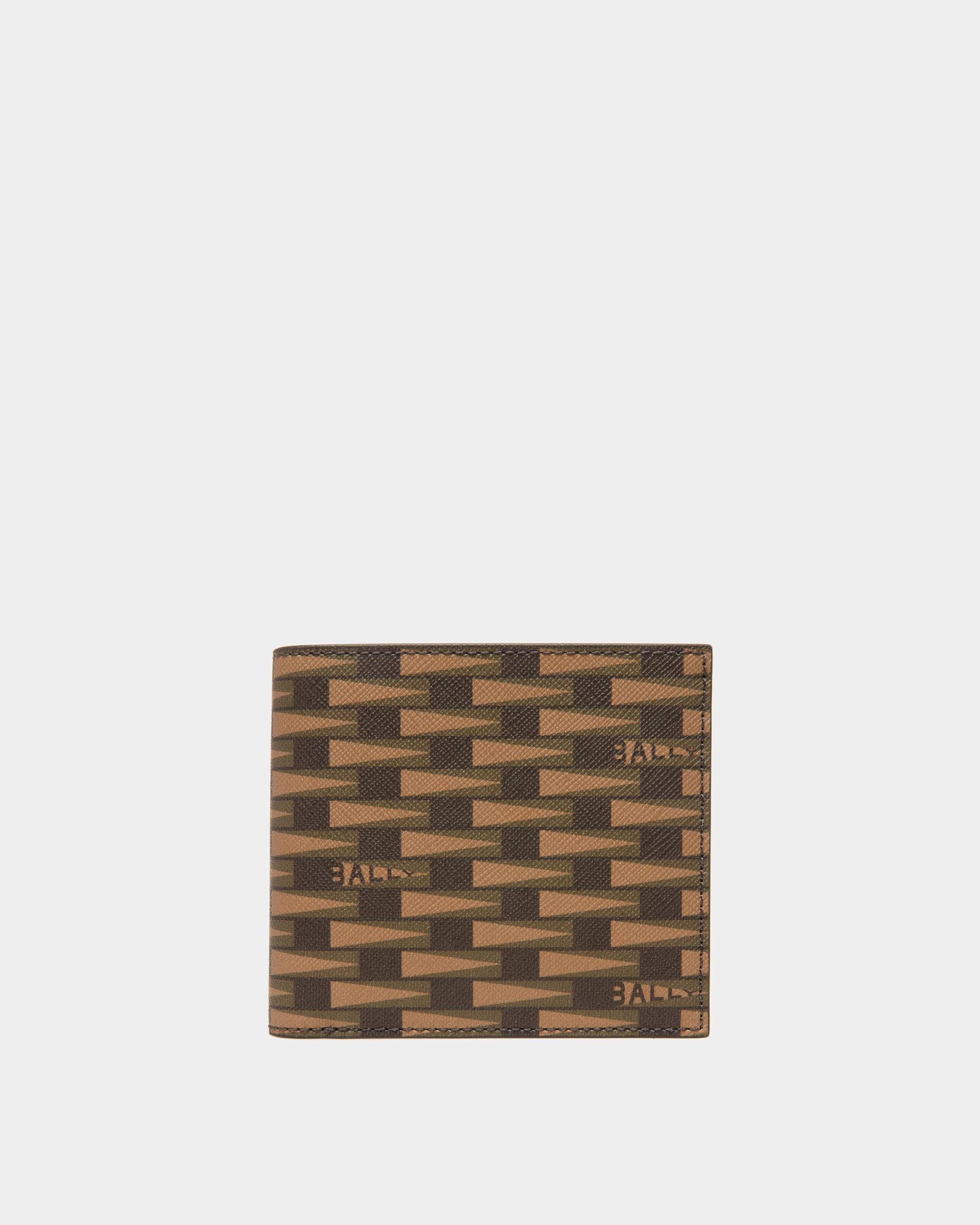 Portefeuille Pennant En cuir et TPU couleur désert et Kelly Green - Homme - Bally - 01