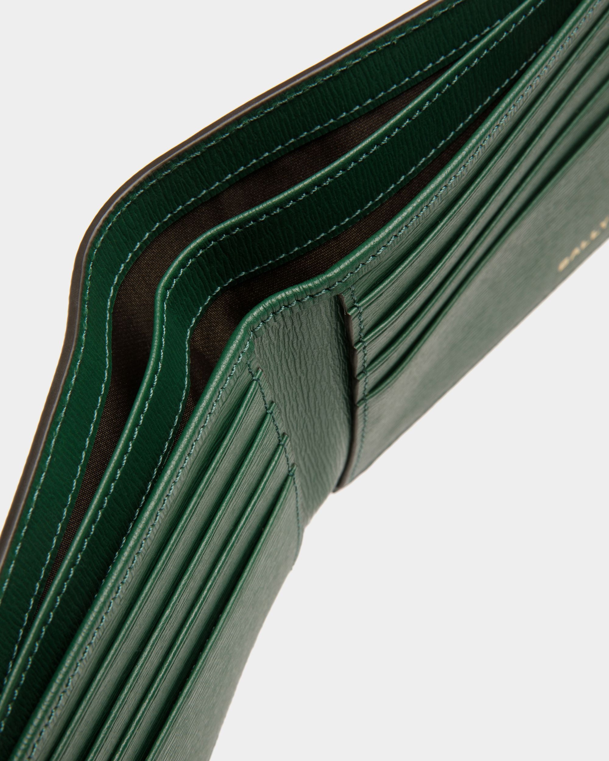 Portefeuille Pennant En cuir et TPU couleur désert et Kelly Green - Homme - Bally - 04