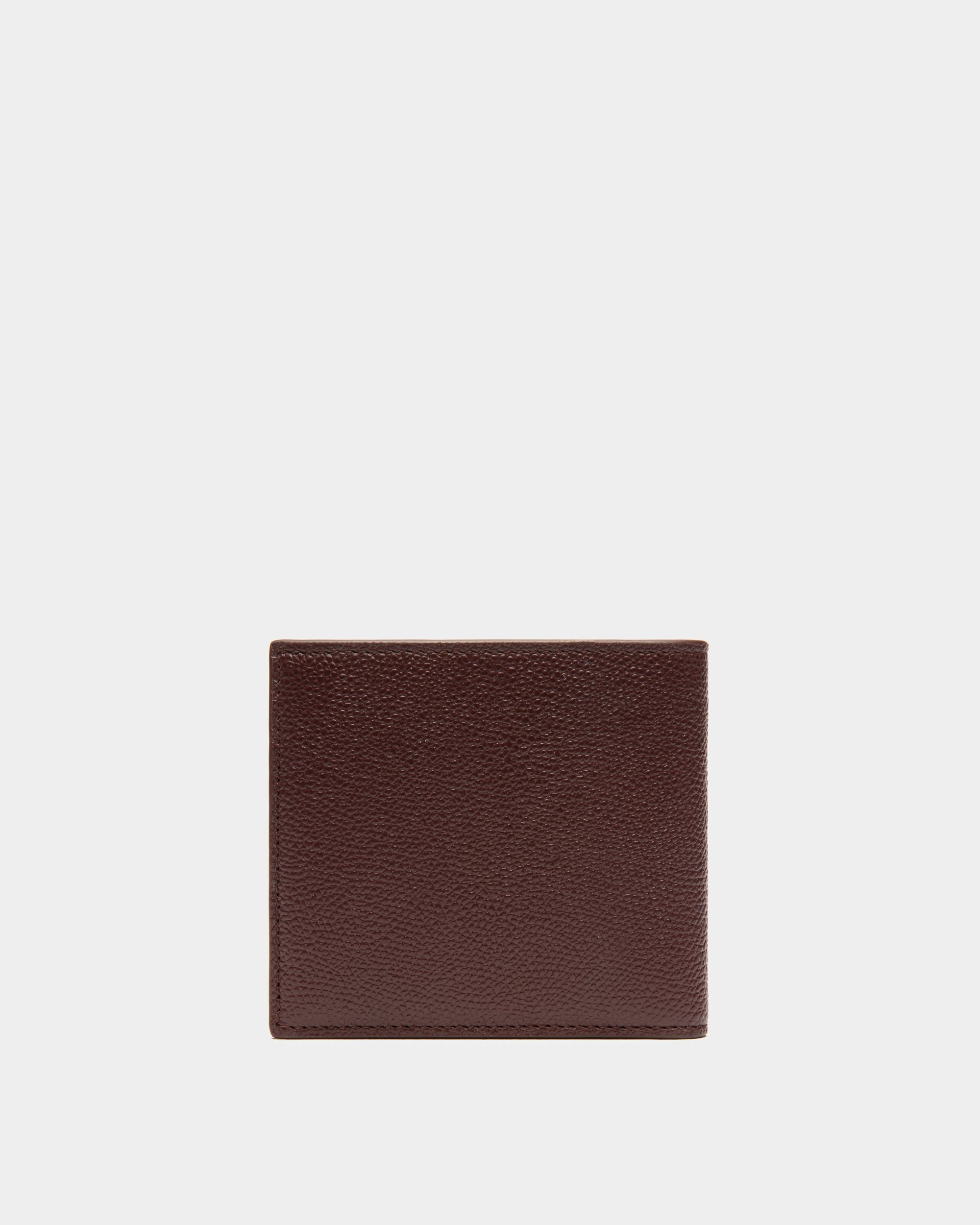 Portefeuille À Un Volet Flag En Cuir Grainé Châtain - Homme - Bally - 02