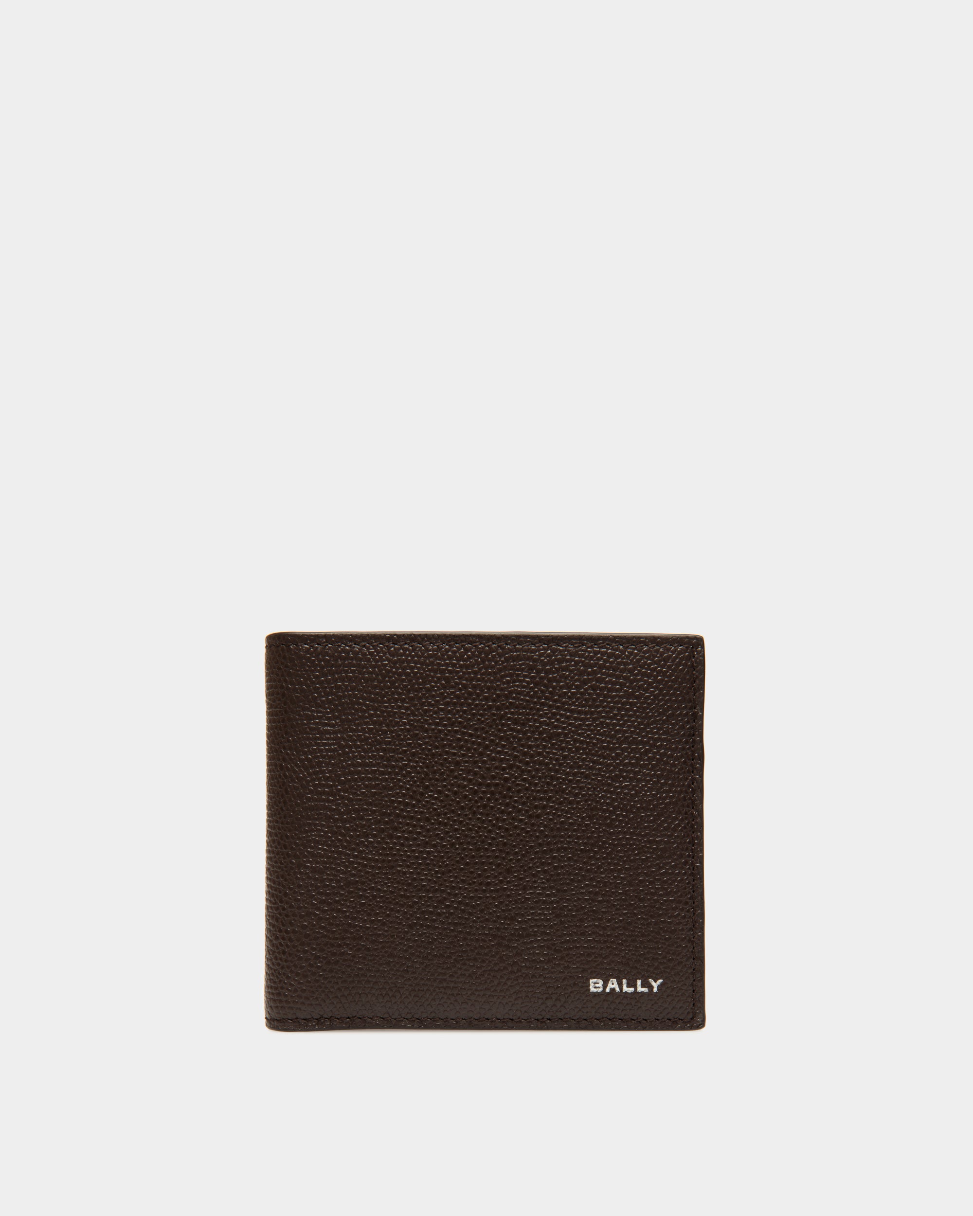 Flag Bifold Wallet in Ebano Leather - Men's - Bally - 01