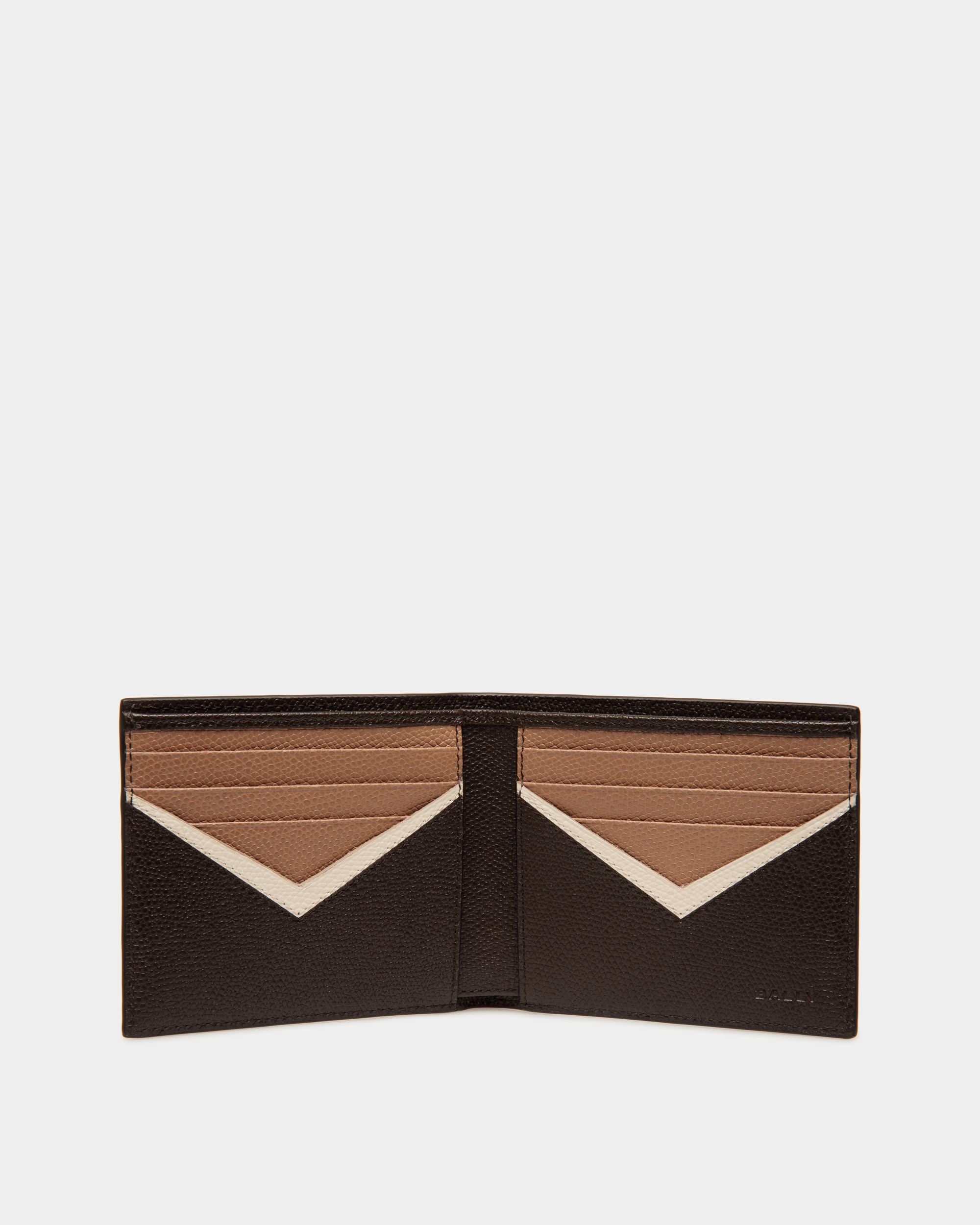 Zweiteilige Flag Geldbörse Aus Leder In Ebenholzschwarz - Uomo - Bally - 03