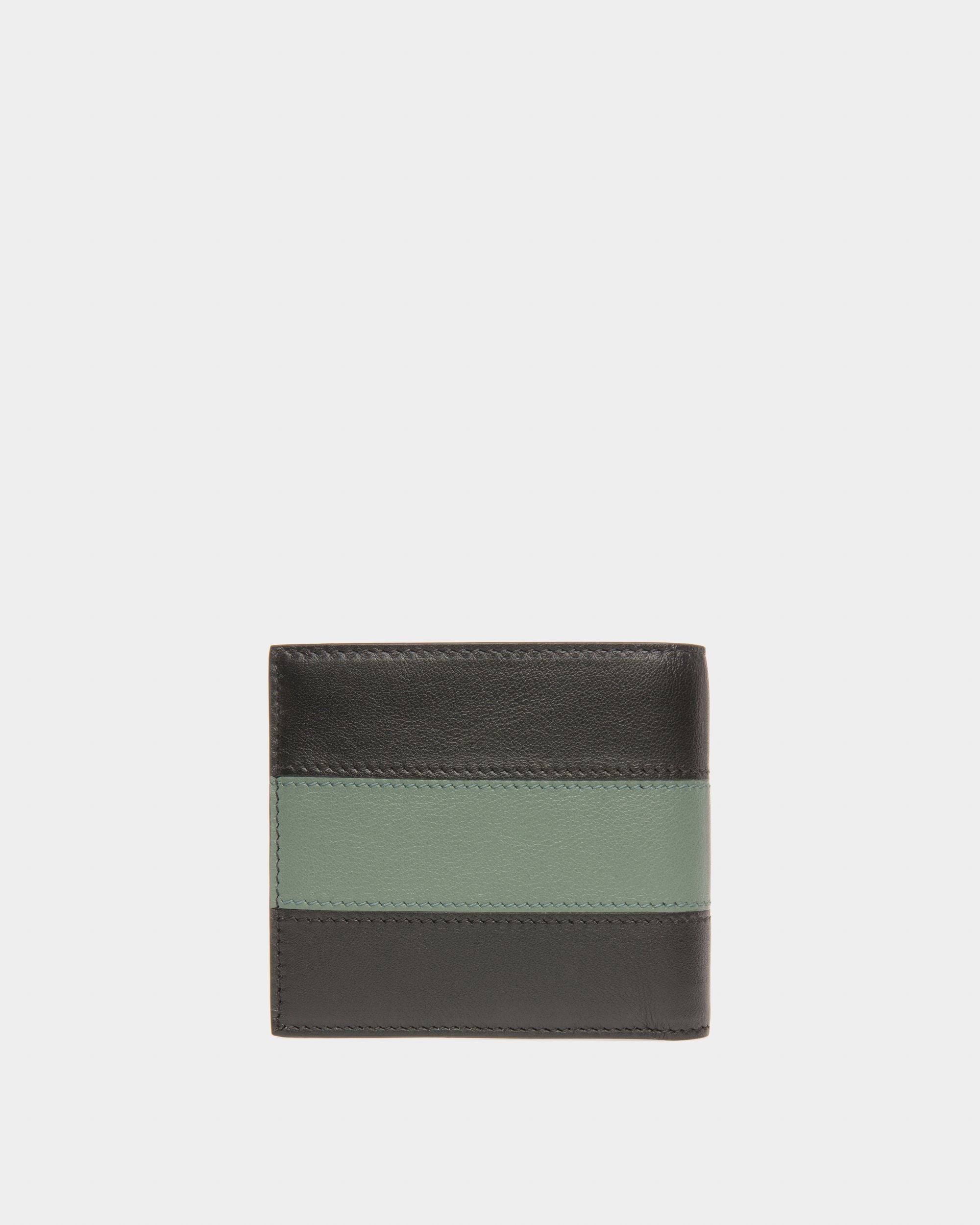 Brasai Portefeuille En Cuir Noir Et Vert - Homme - Bally - 02